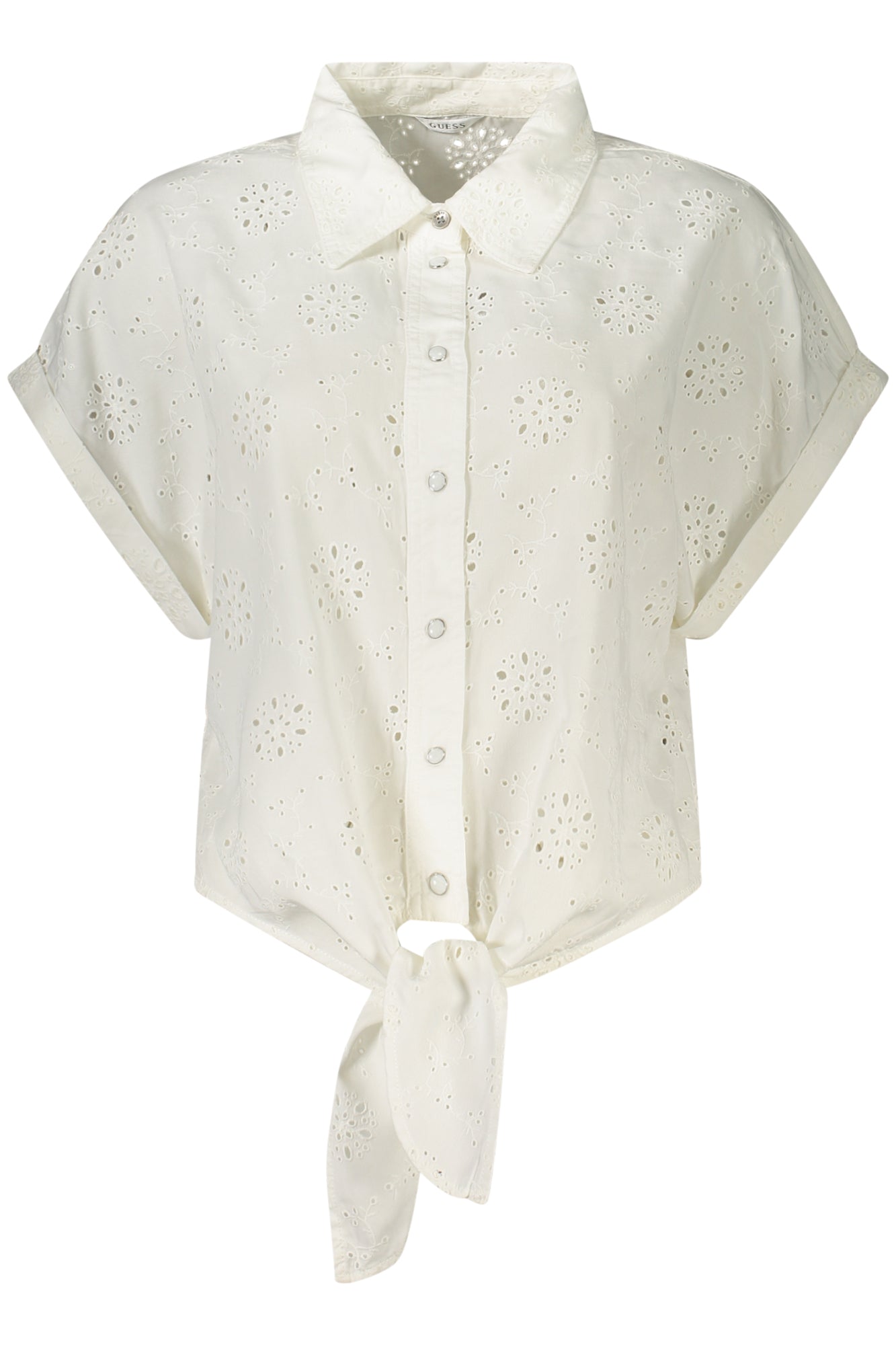 GUESS JEANS WOMEN'S SHORT-SLEEVED SHIRT WHITE 