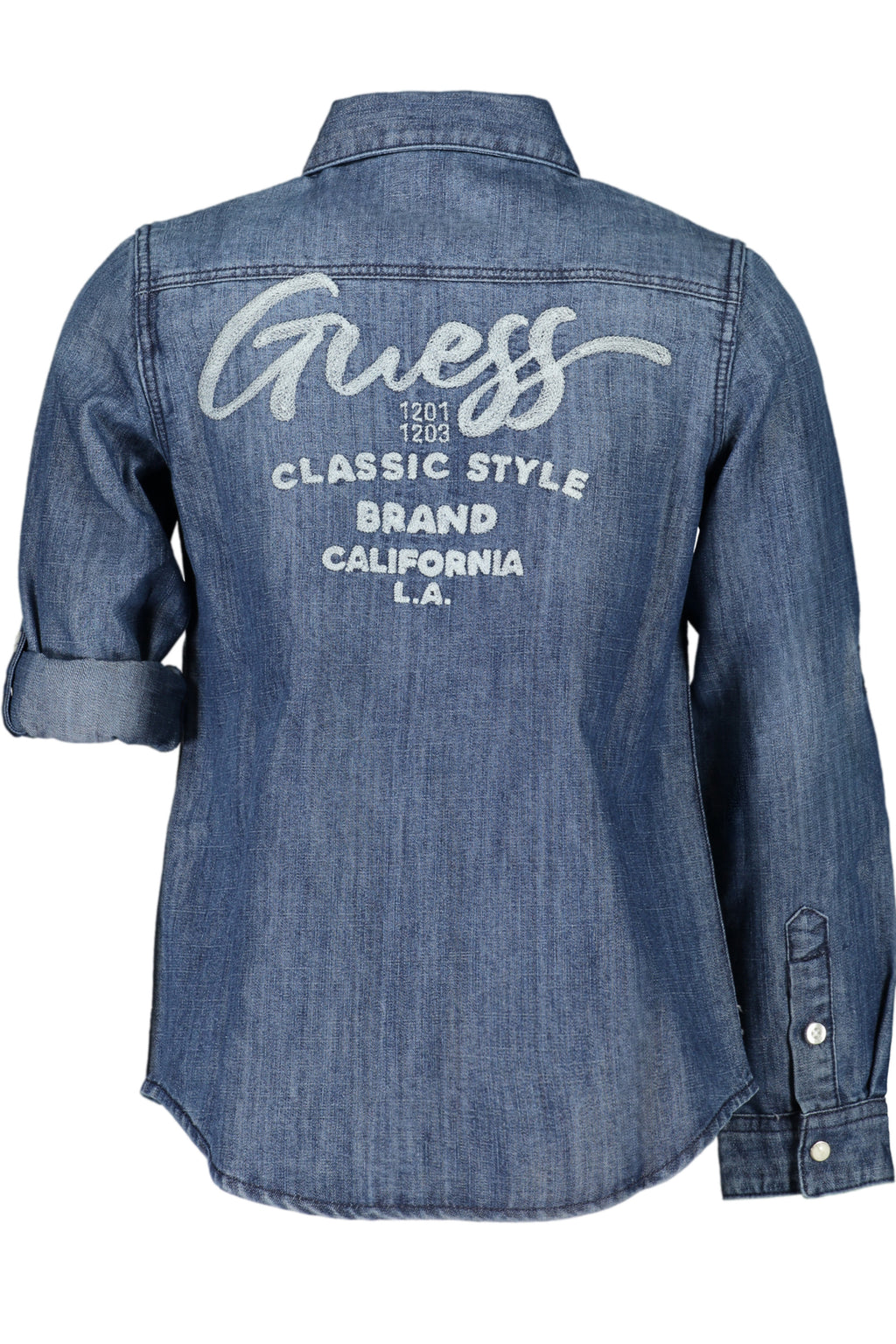 Camisa de manga larga GUESS JEANS para niña, color azul 