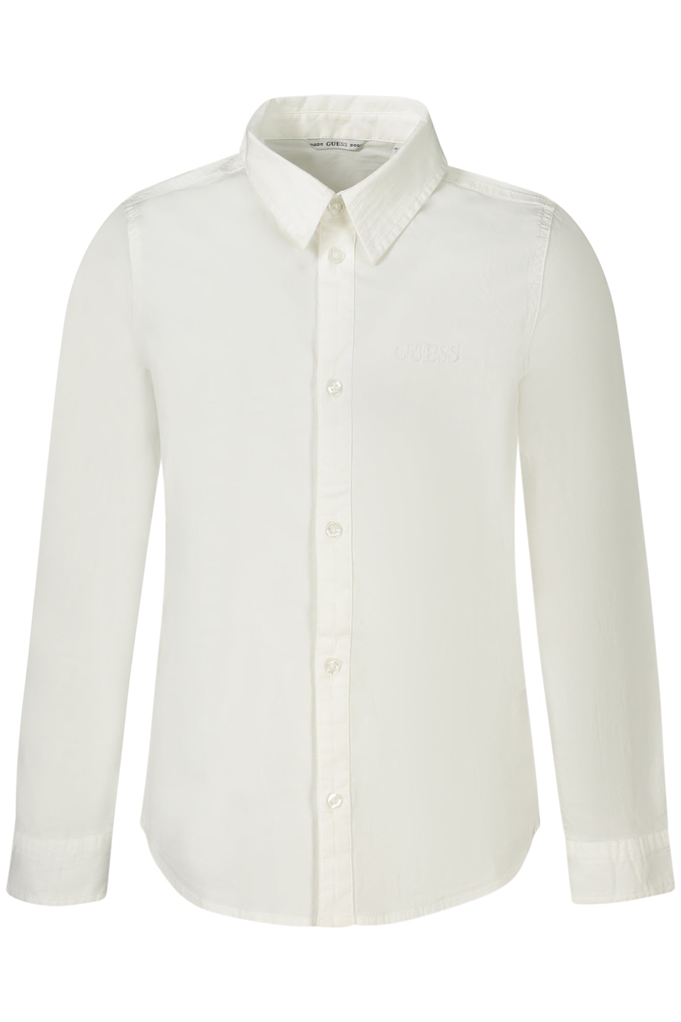Camisa de manga larga GUESS JEANS para niños, blanca 