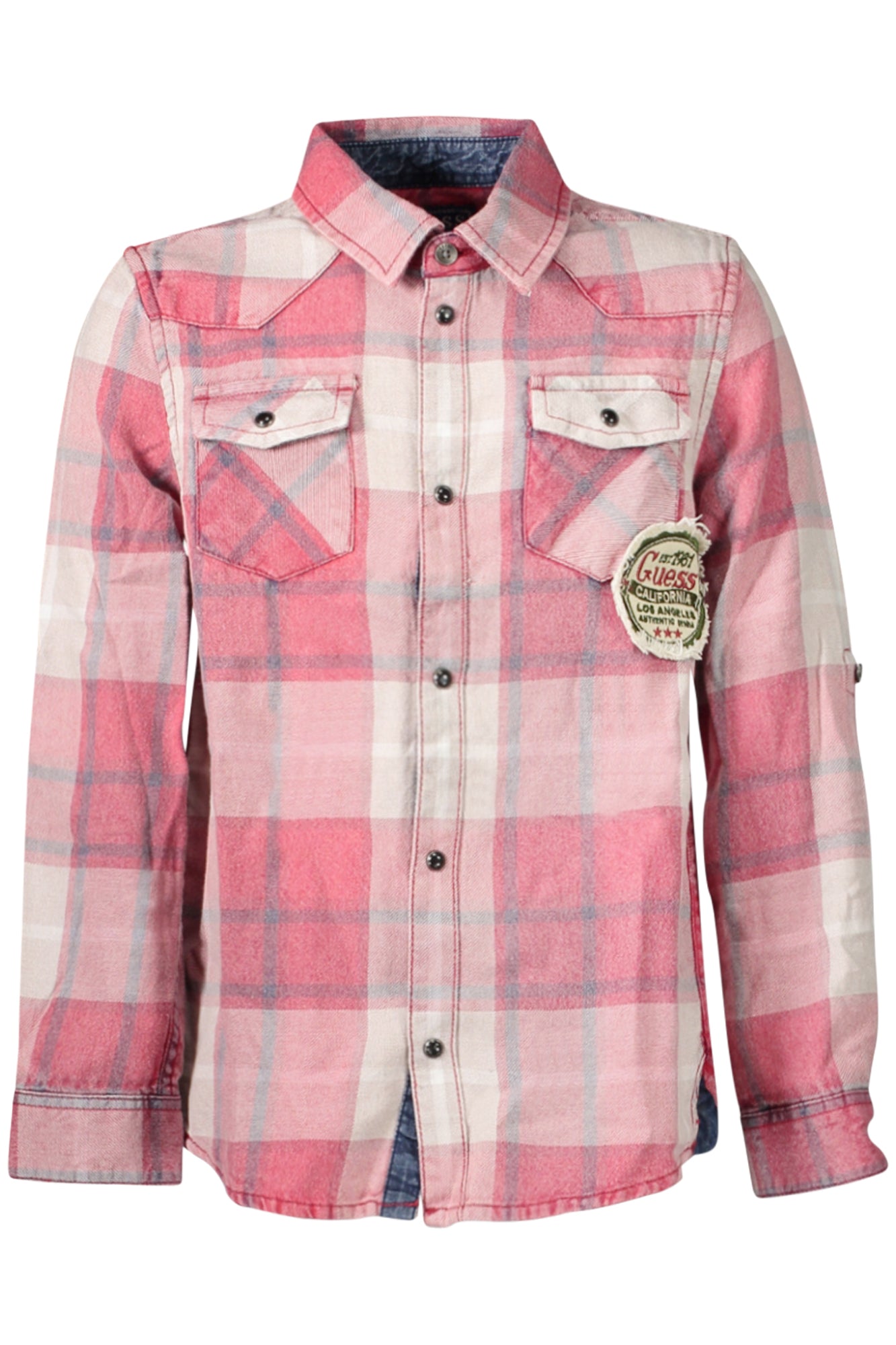 Camisa de manga larga GUESS JEANS para niños, color rojo 