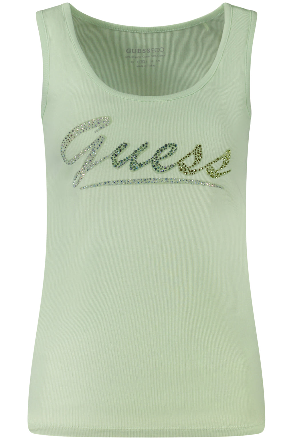 GUESS JEANS WOMEN'S GREEN TANK TOP 