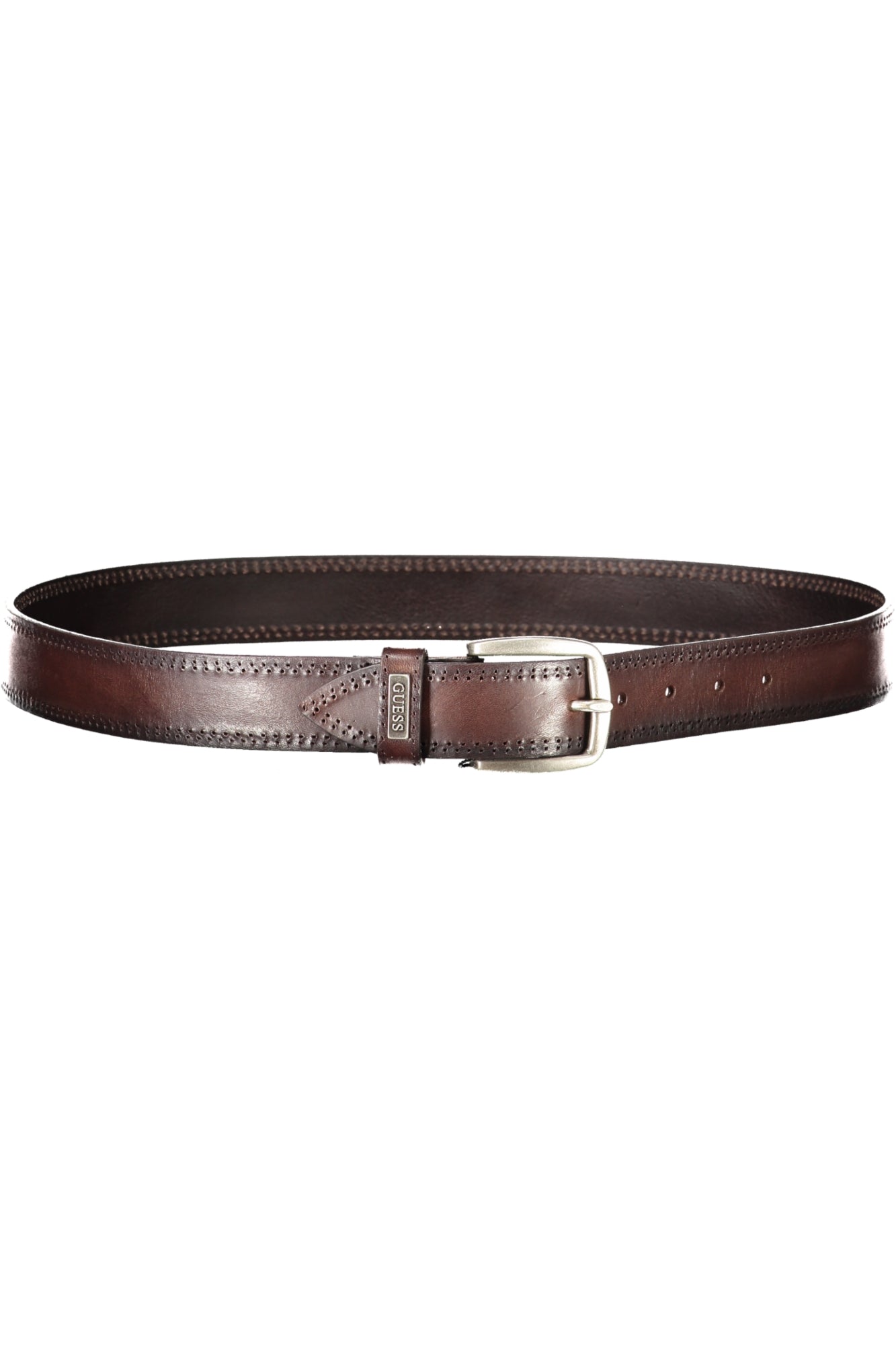 GUESS JEANS MEN'S BROWN LEATHER BELT 