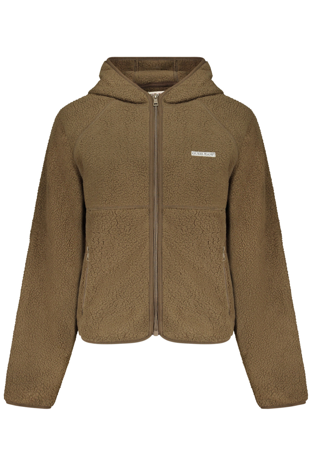 GUESS JEANS FELPA CON ZIP DONNA MARRONE