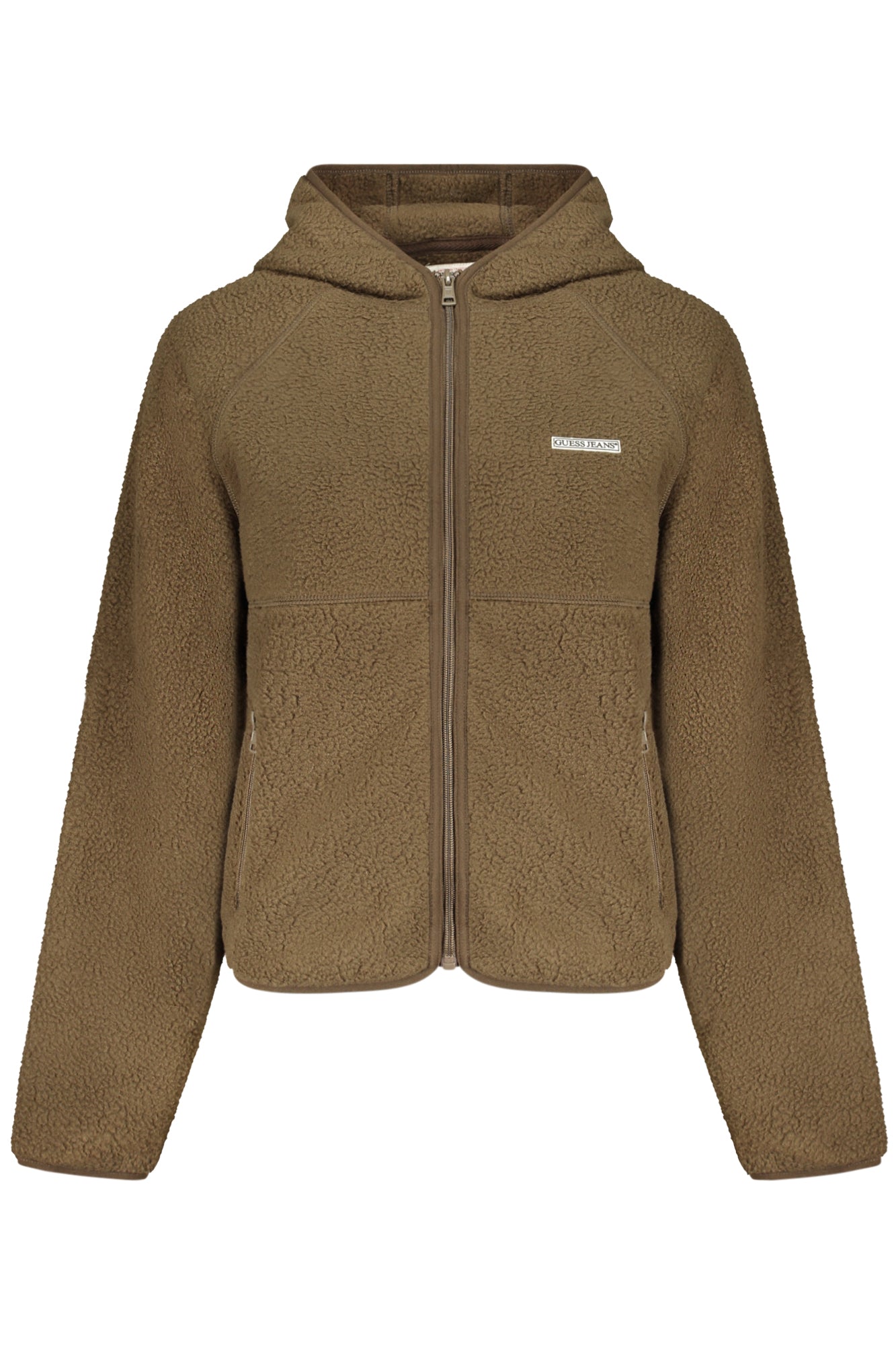 GUESS JEANS FELPA CON ZIP DONNA MARRONE