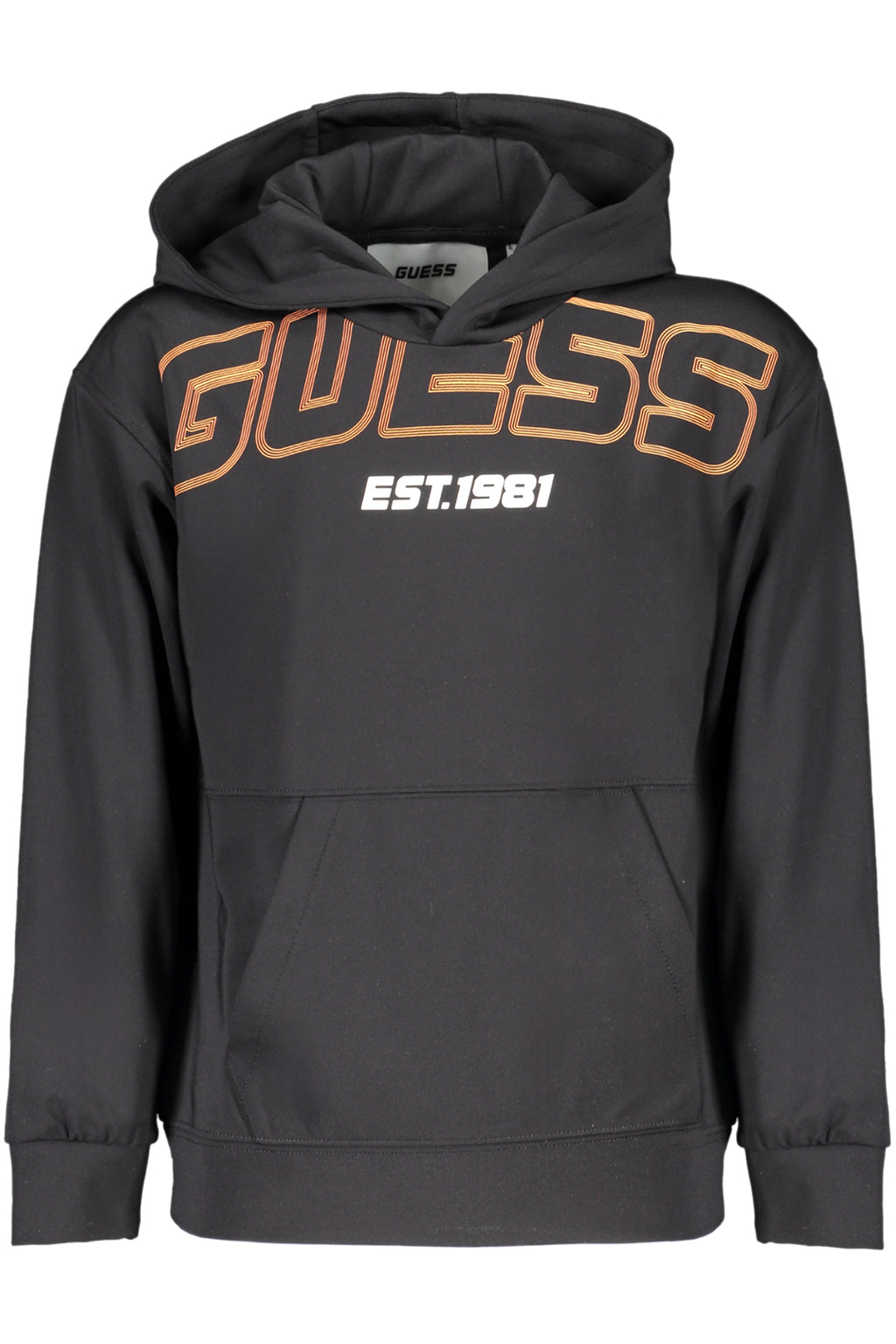 SUDADERA CON CREMALLERA PARA NIÑOS GUESS JEANS NEGRA 