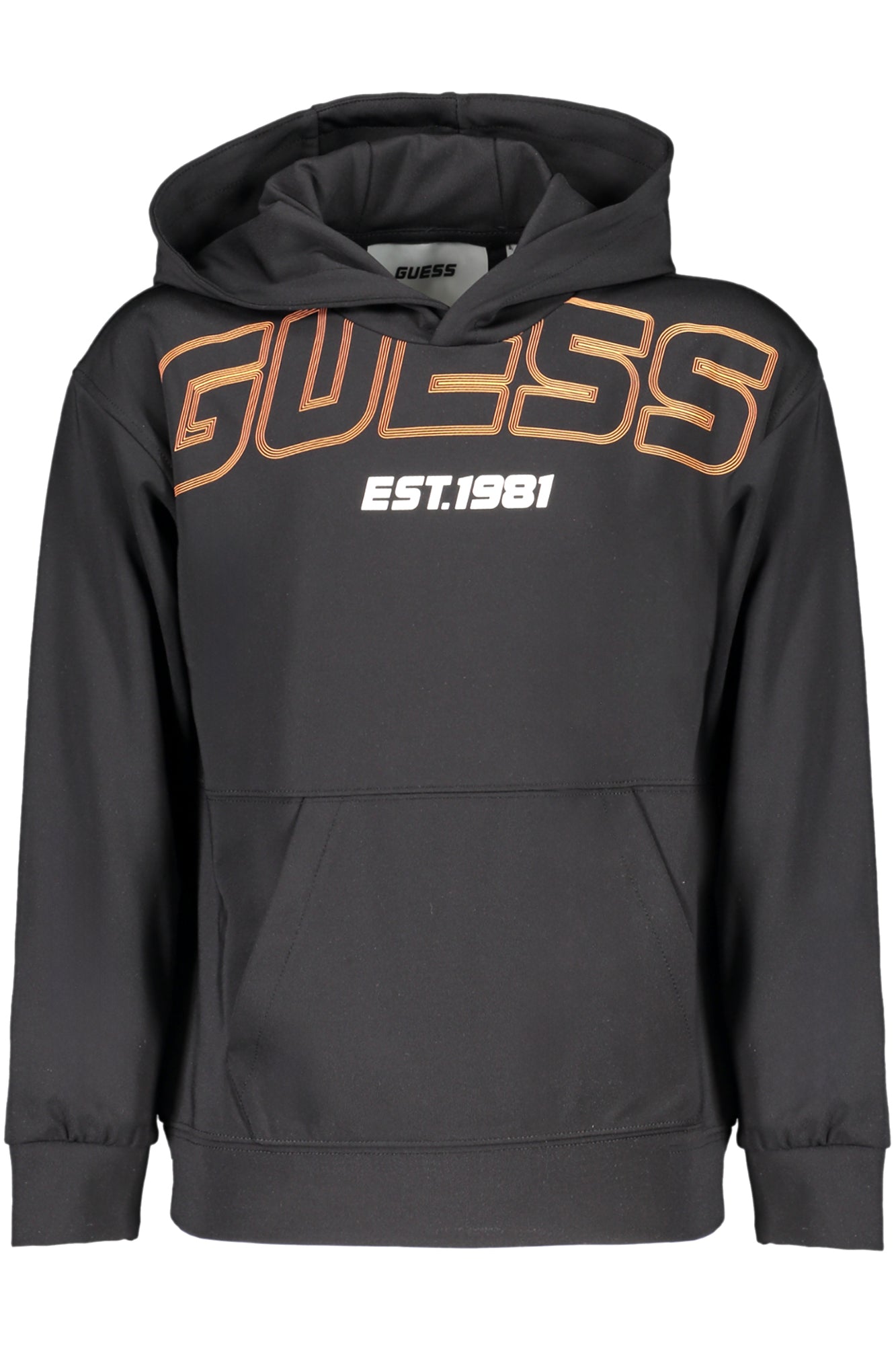 GUESS JEANS BLACK KIDS' ZIP-UP SWEATSHIRT 