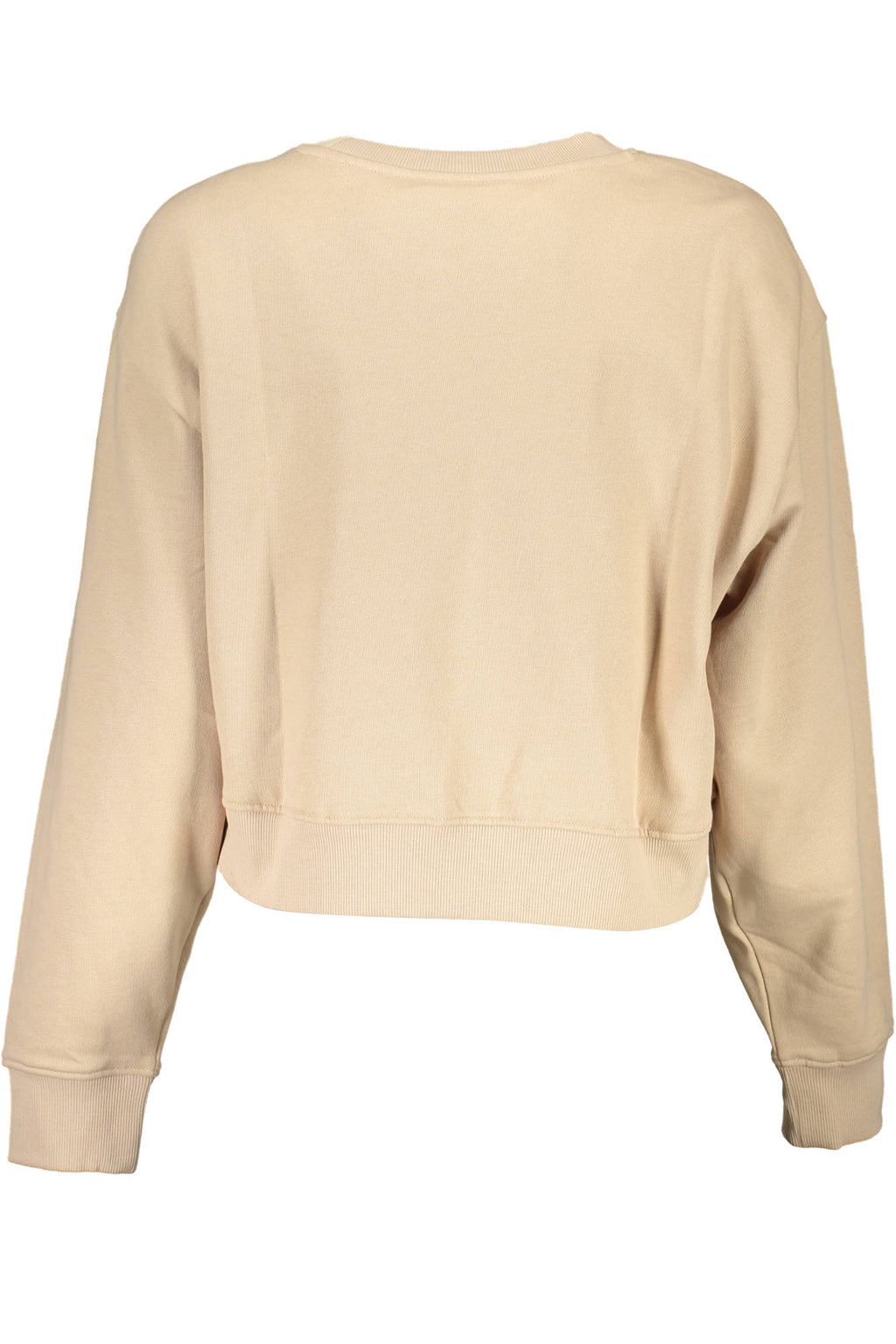 GUESS JEANS WOMEN'S BEIGE ZIP-UP SWEATSHIRT 