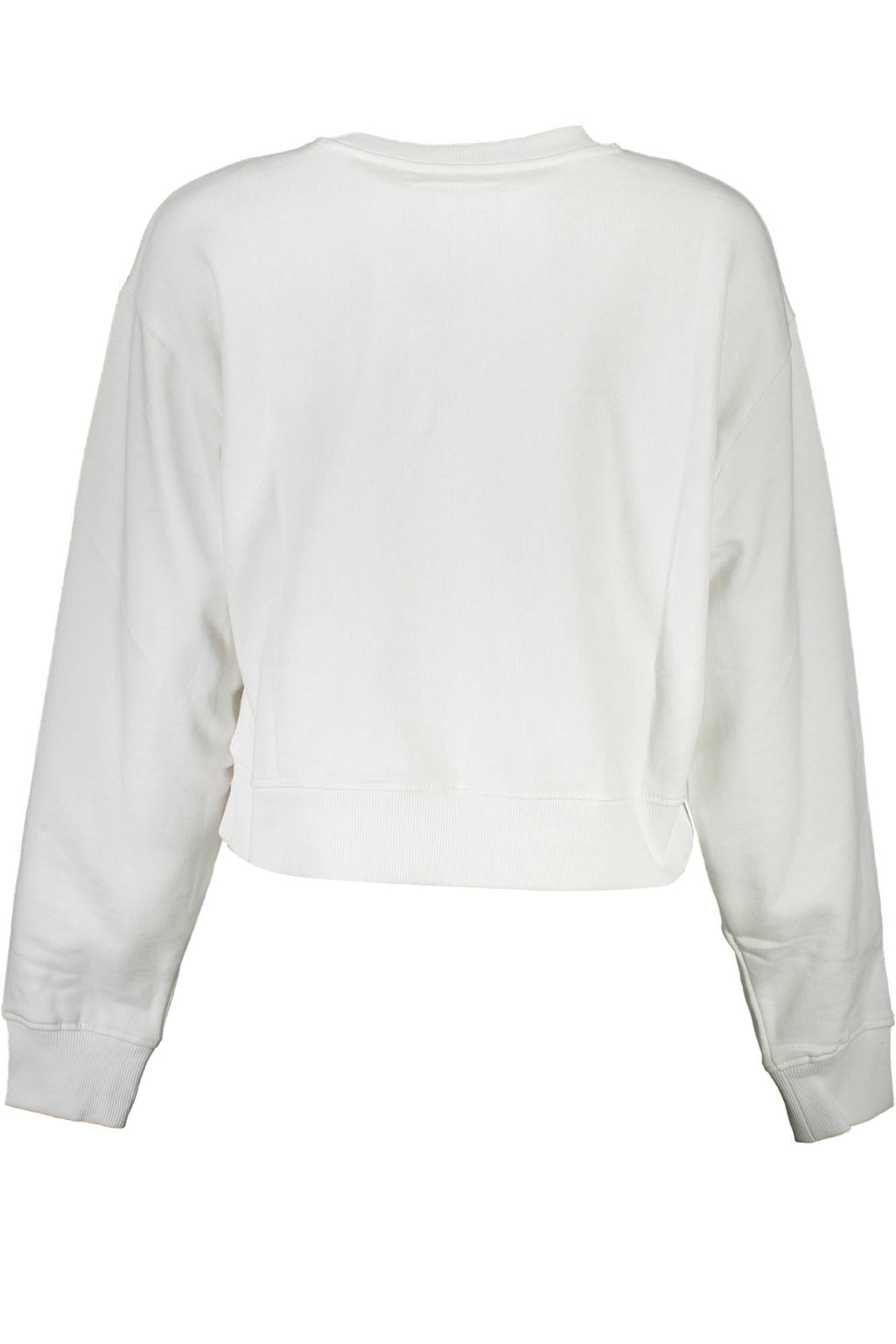 GUESS JEANS WOMEN'S WHITE ZIP-UP SWEATSHIRT 