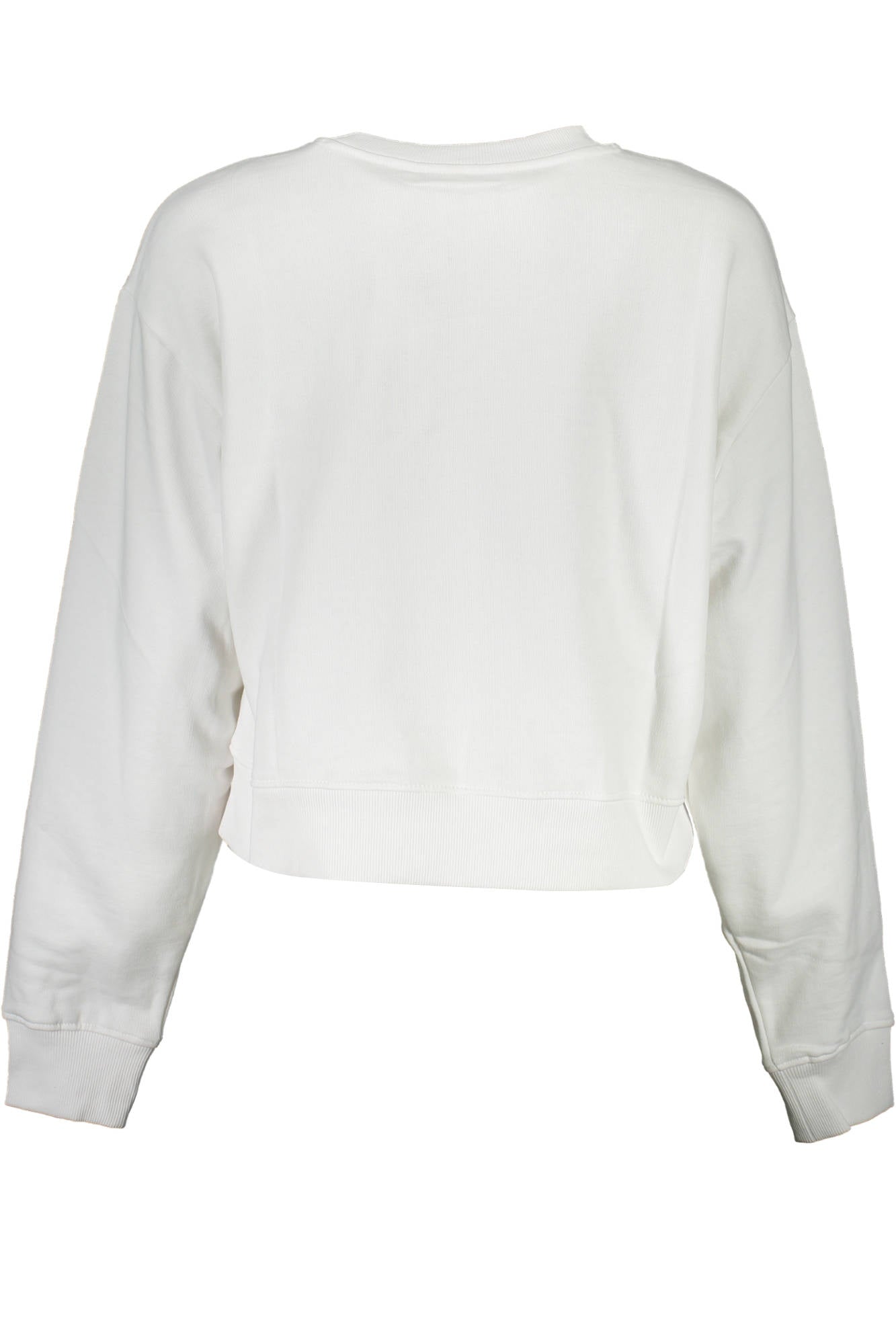 GUESS JEANS WOMEN'S WHITE ZIP-UP SWEATSHIRT 