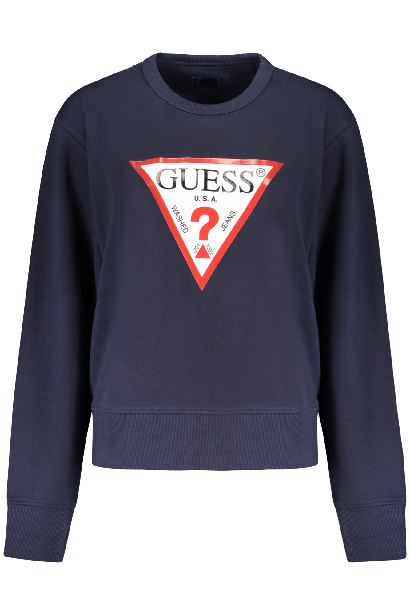 SUDADERA AZUL CON CREMALLERA GUESS JEANS PARA MUJER 