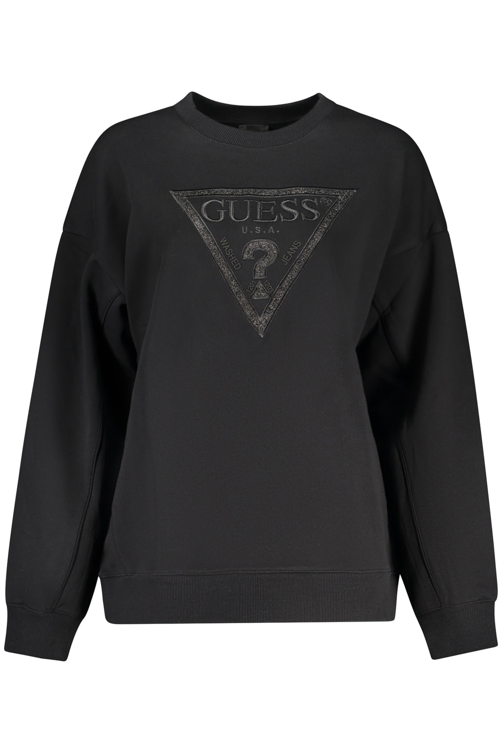 GUESS JEANS FELPA SENZA ZIP DONNA NERO