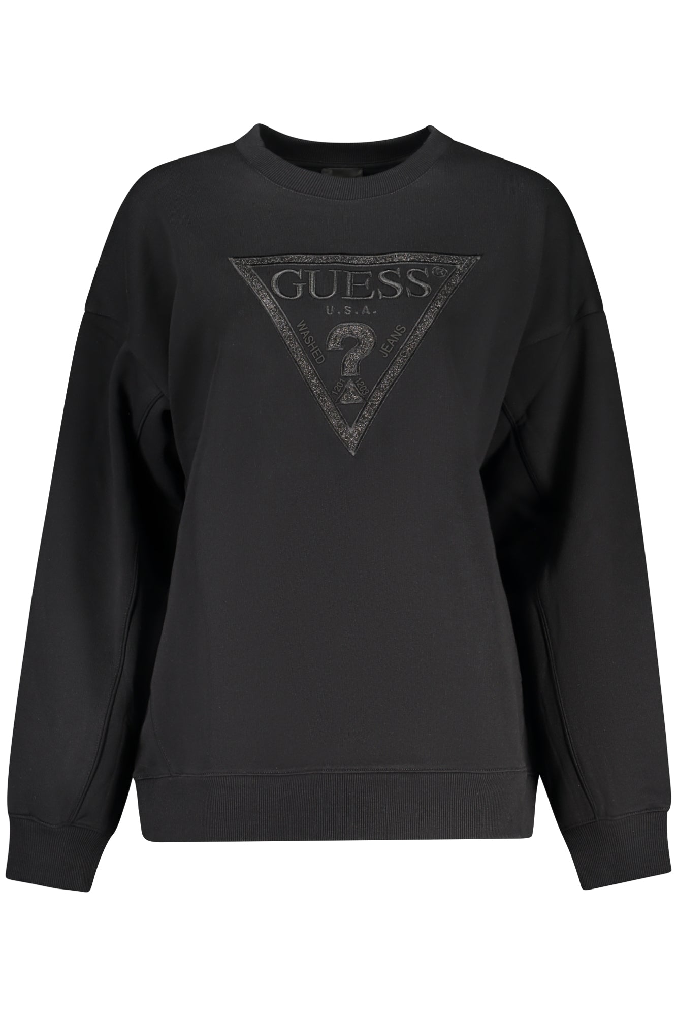 GUESS JEANS FELPA SENZA ZIP DONNA NERO