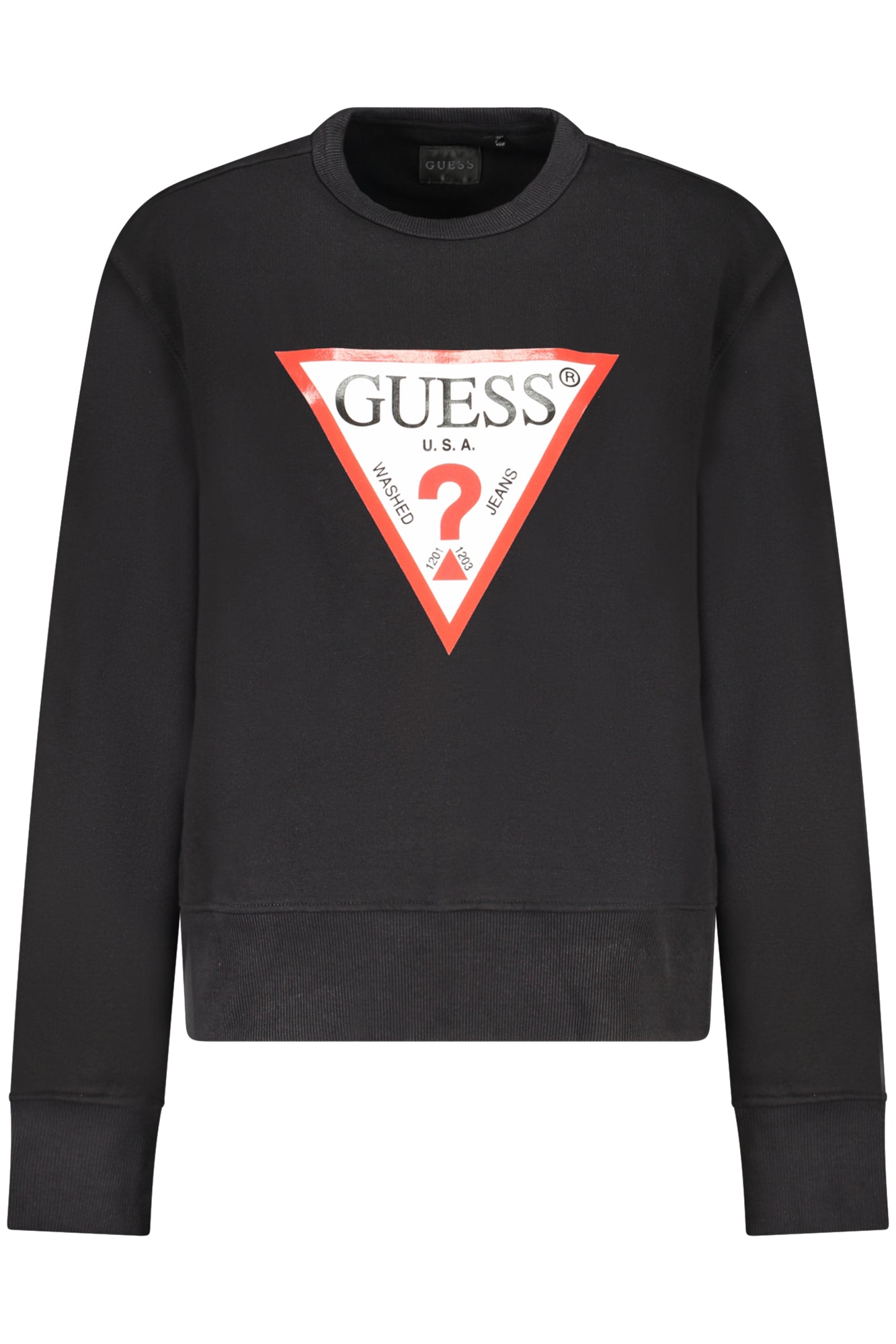 SUDADERA CON CREMALLERA NEGRA PARA MUJER GUESS JEANS 