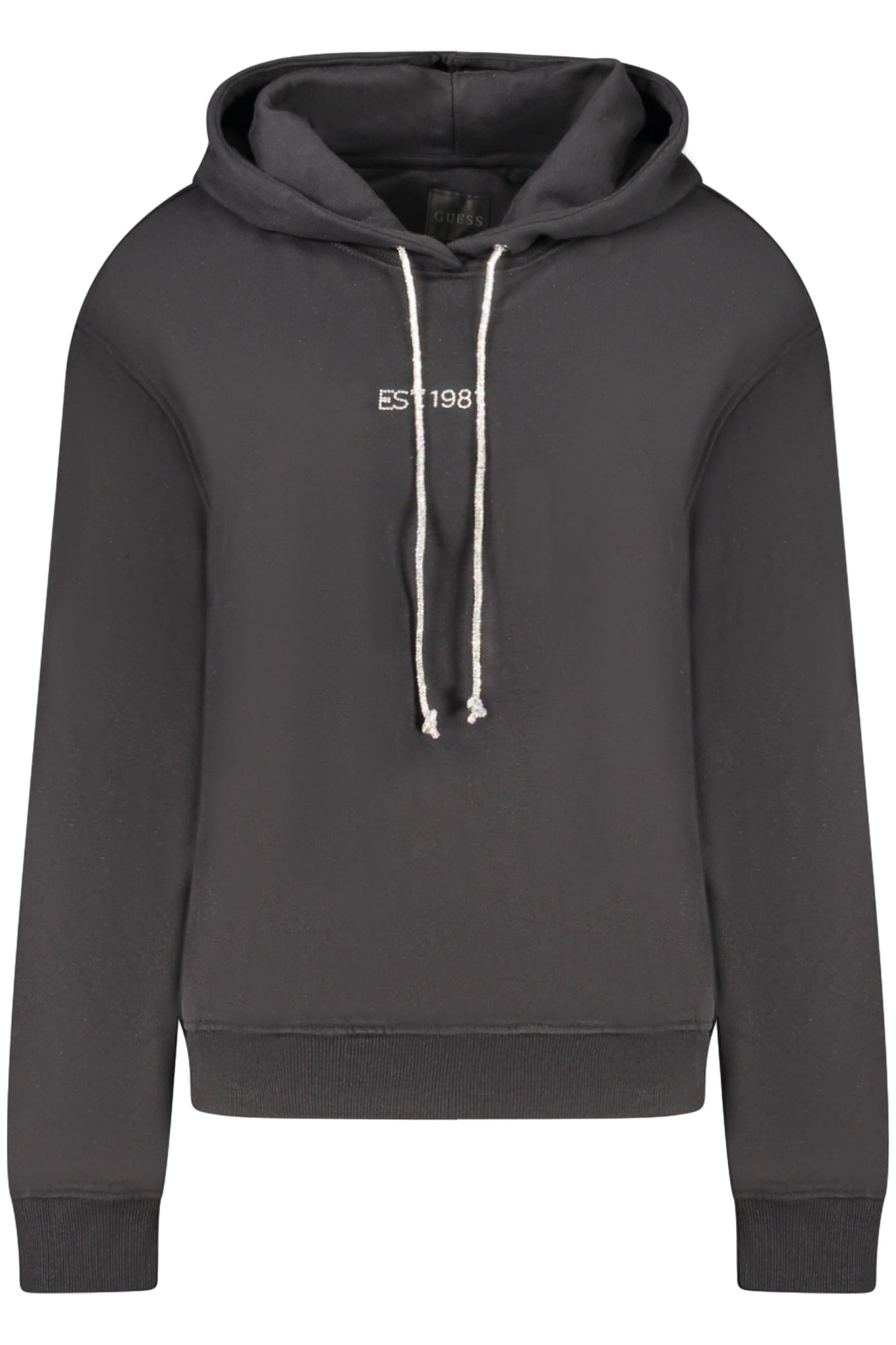 SUDADERA CON CREMALLERA NEGRA PARA MUJER GUESS JEANS 