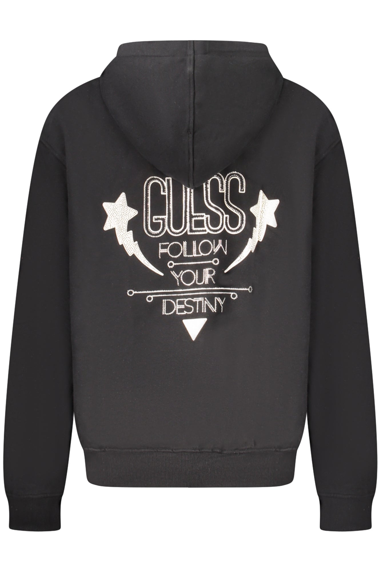 SUDADERA CON CREMALLERA NEGRA PARA MUJER GUESS JEANS 