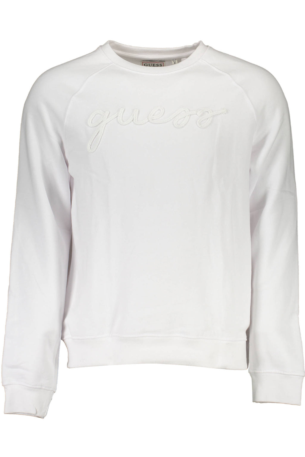 GUESS JEANS MEN'S WHITE ZIP-UP SWEATSHIRT 