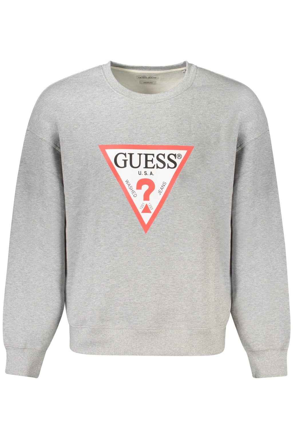 GUESS JEANS FELPA SENZA ZIP UOMO GRIGIO