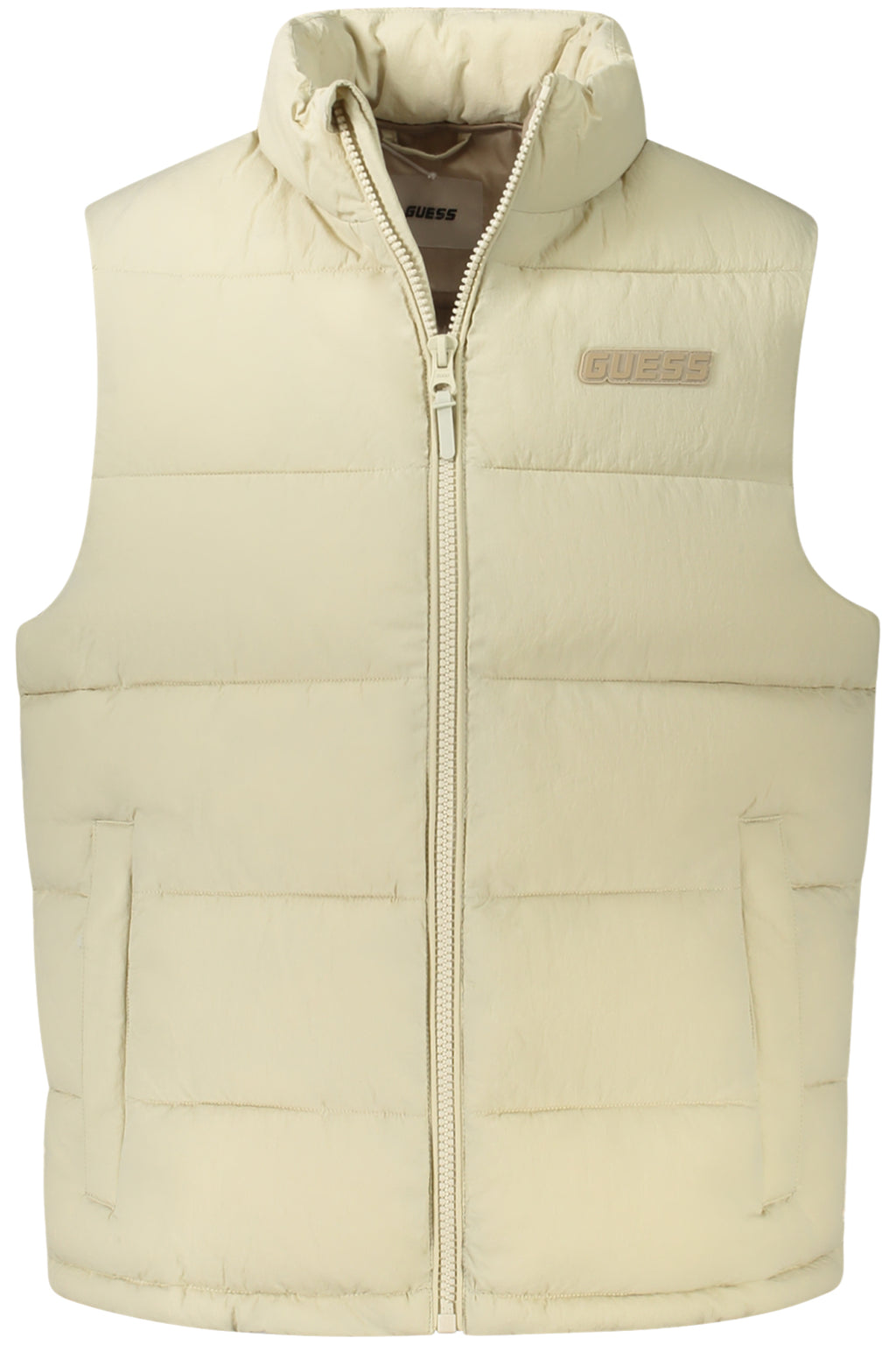 CHAQUETA SIN MANGAS BEIGE PARA HOMBRE GUESS JEANS 