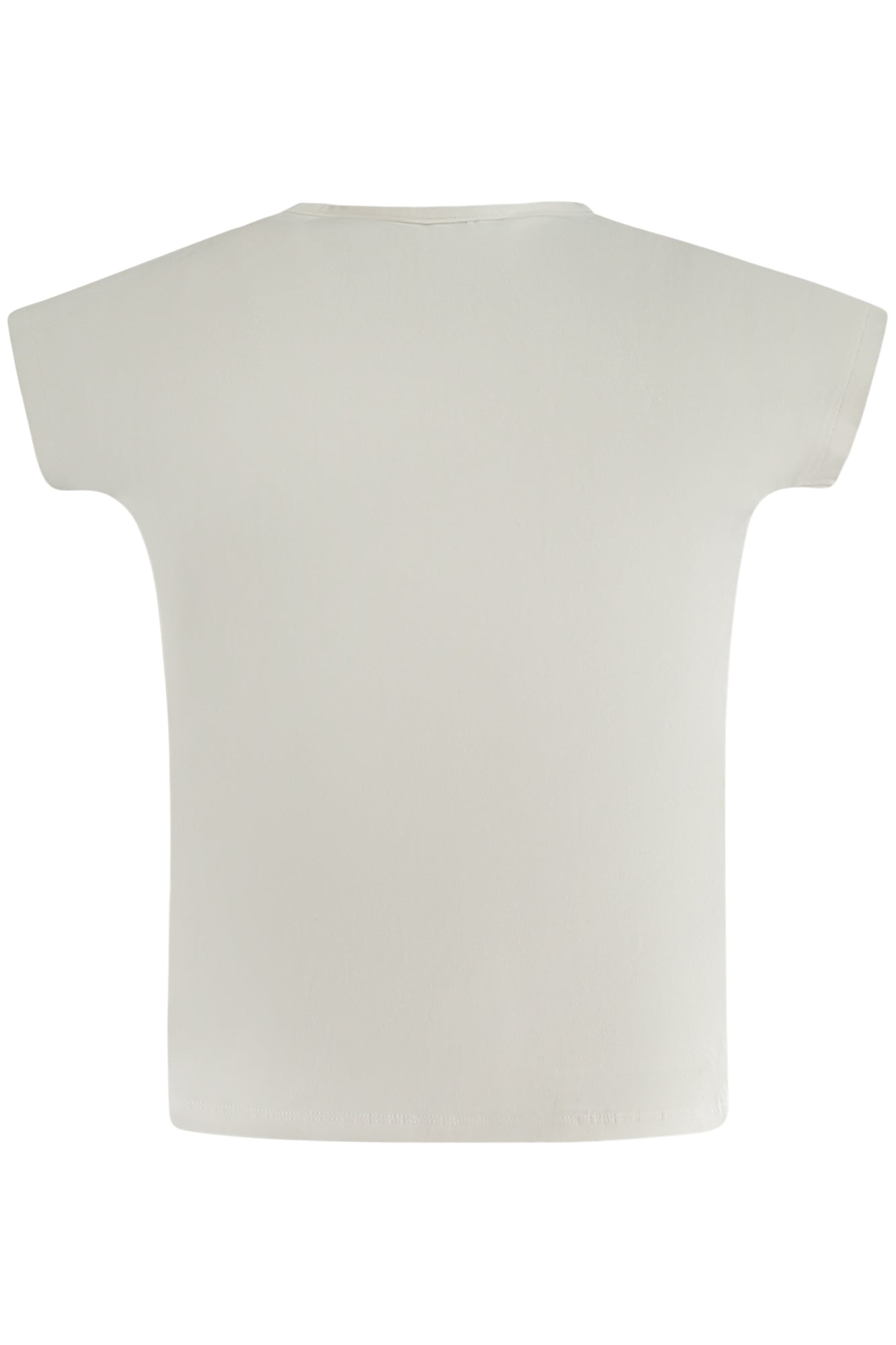 GUESS JEANS T-SHIRT MANICHE CORTE BAMBINA BIANCO