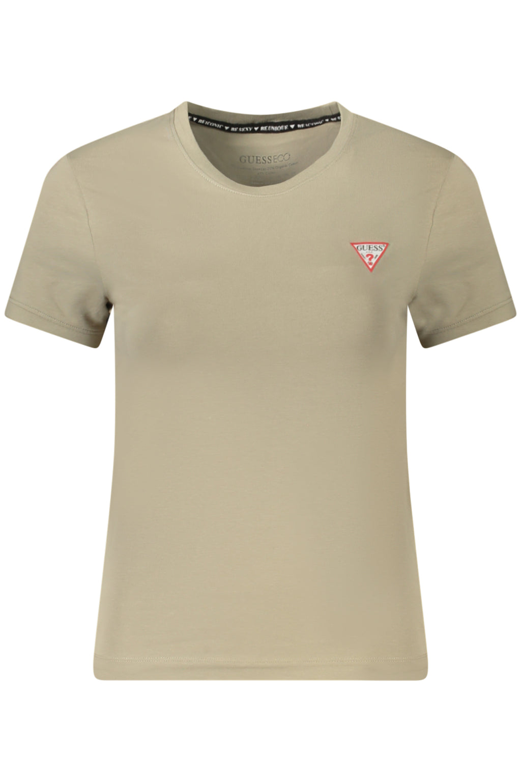 CAMISETA DE MANGA CORTA BEIGE PARA MUJER GUESS JEANS 