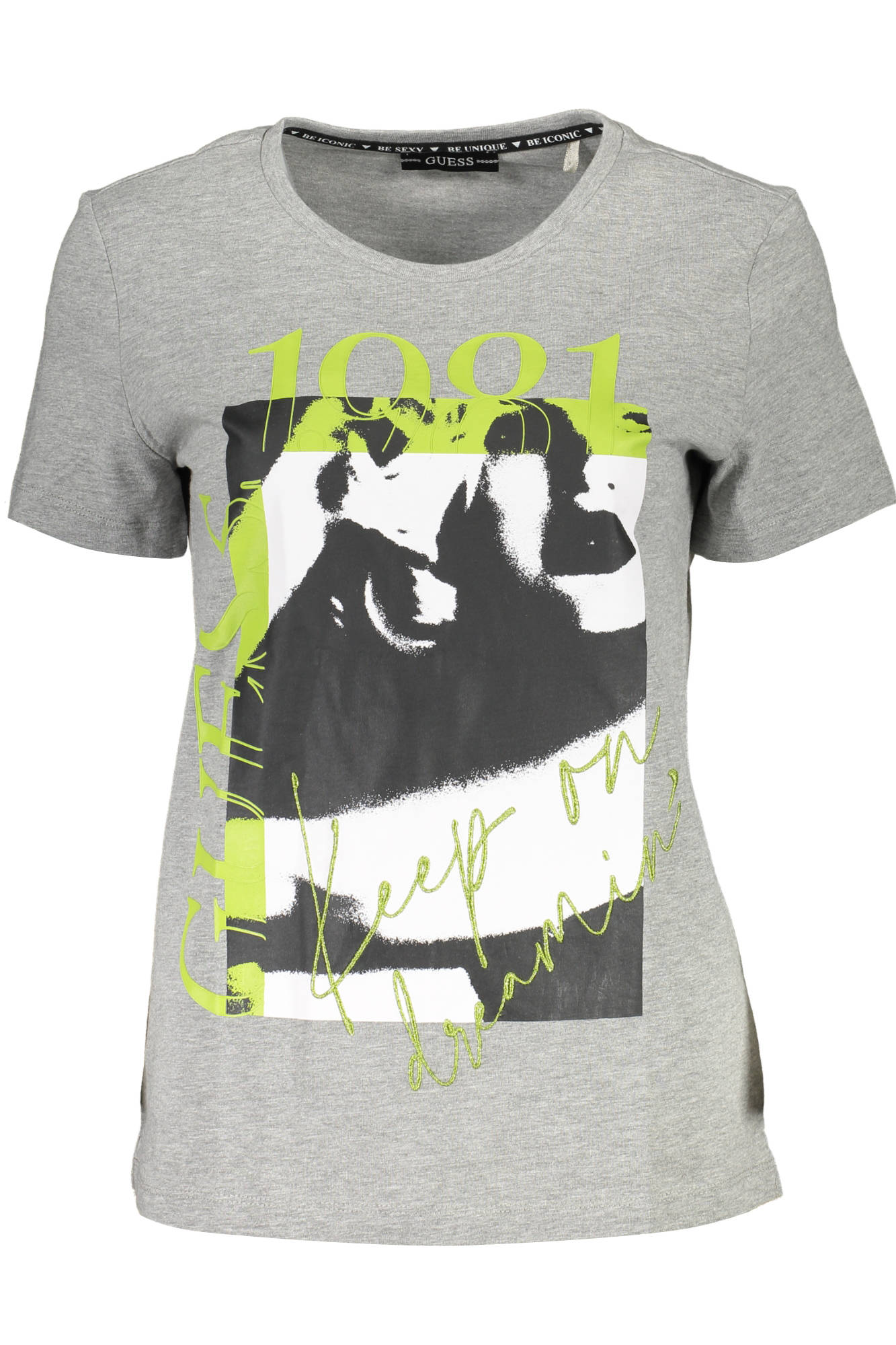 CAMISETA DE MANGA CORTA GUESS JEANS PARA MUJER GRIS 