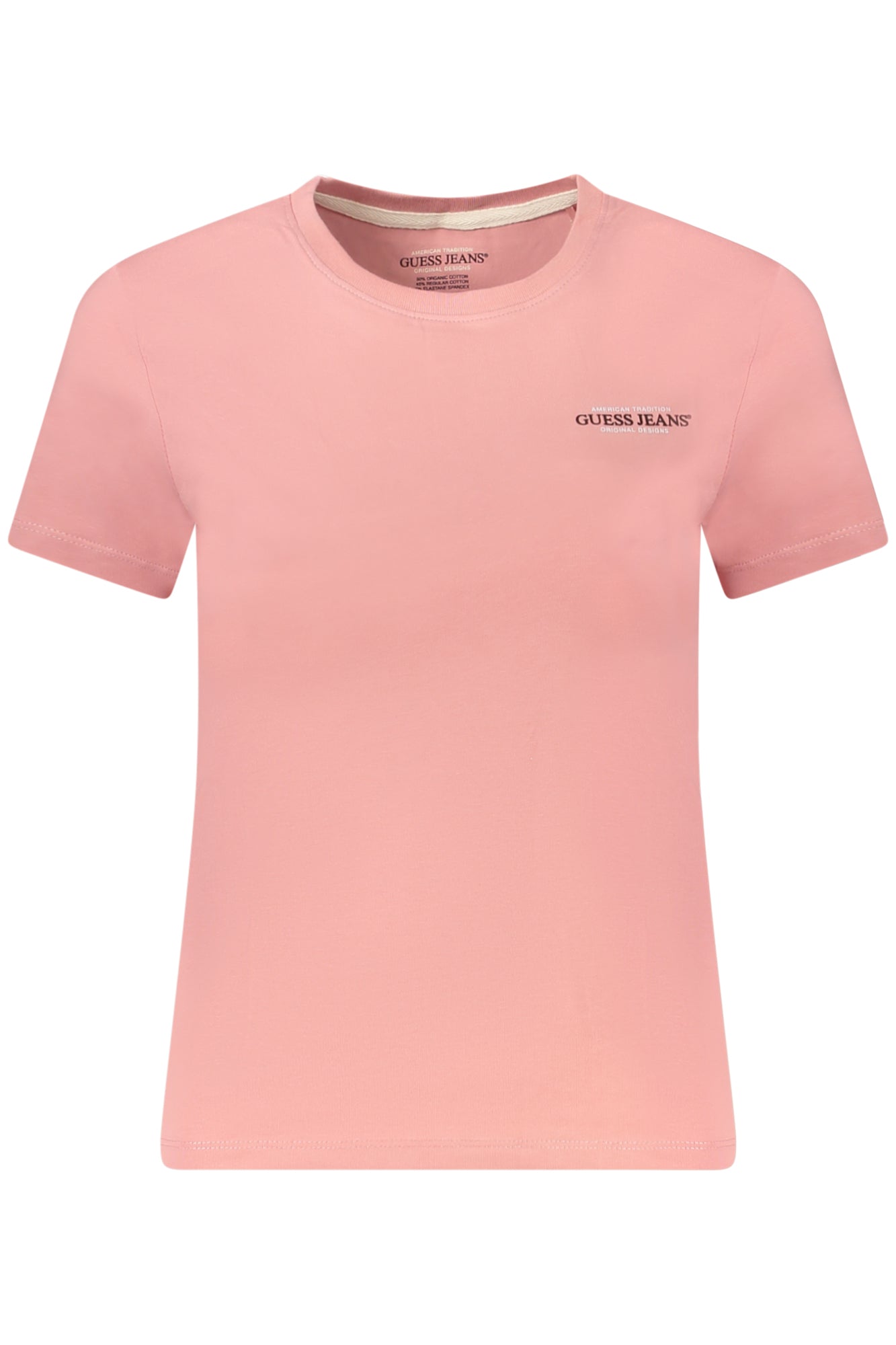 CAMISETA DE MANGA CORTA PARA MUJER GUESS JEANS ROSA 