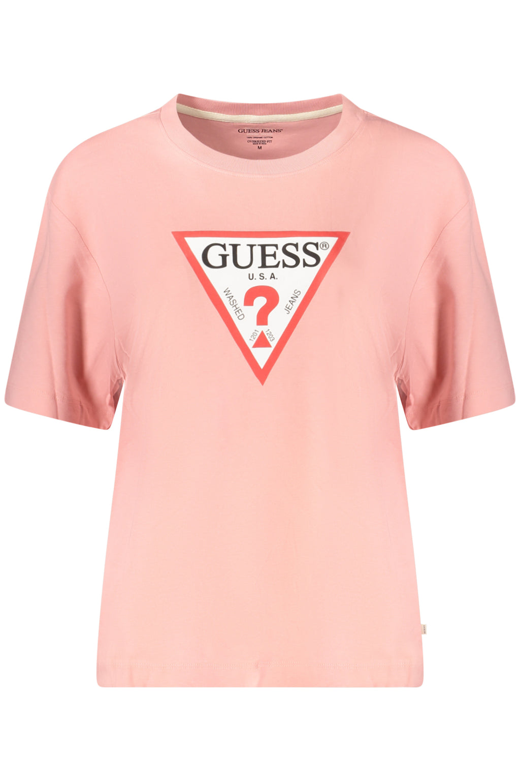 CAMISETA DE MANGA CORTA PARA MUJER GUESS JEANS ROSA 