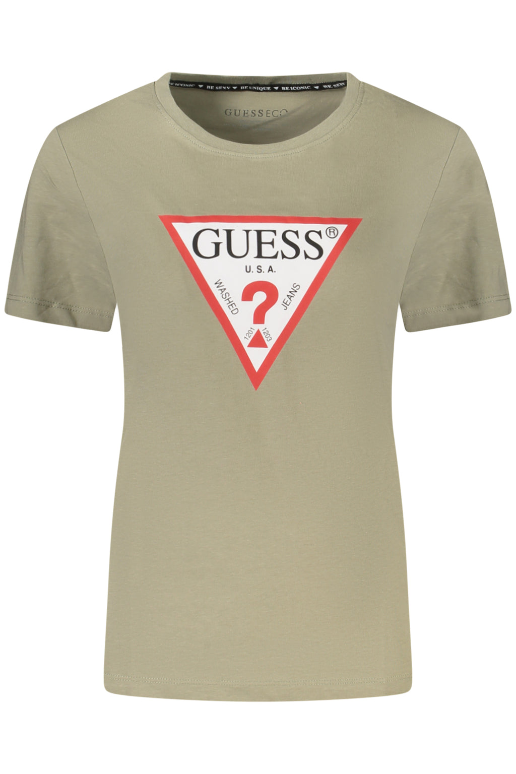 CAMISETA DE MANGA CORTA GUESS JEANS VERDE PARA MUJER 