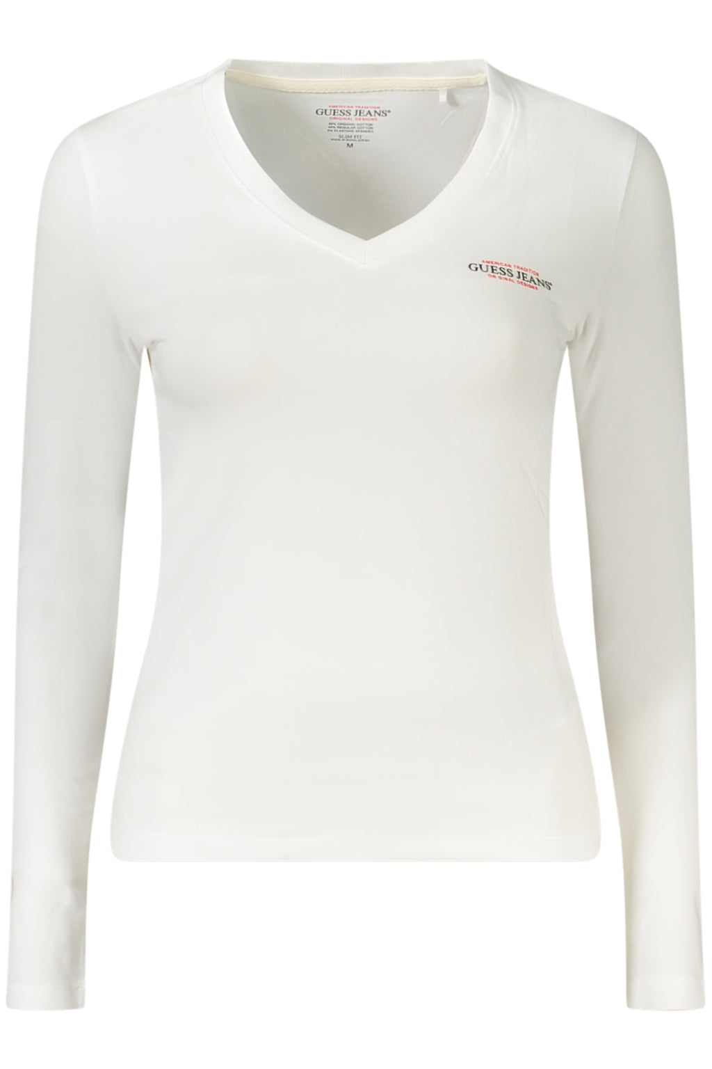 CAMISETA DE MANGA LARGA PARA MUJER GUESS JEANS BLANCA 