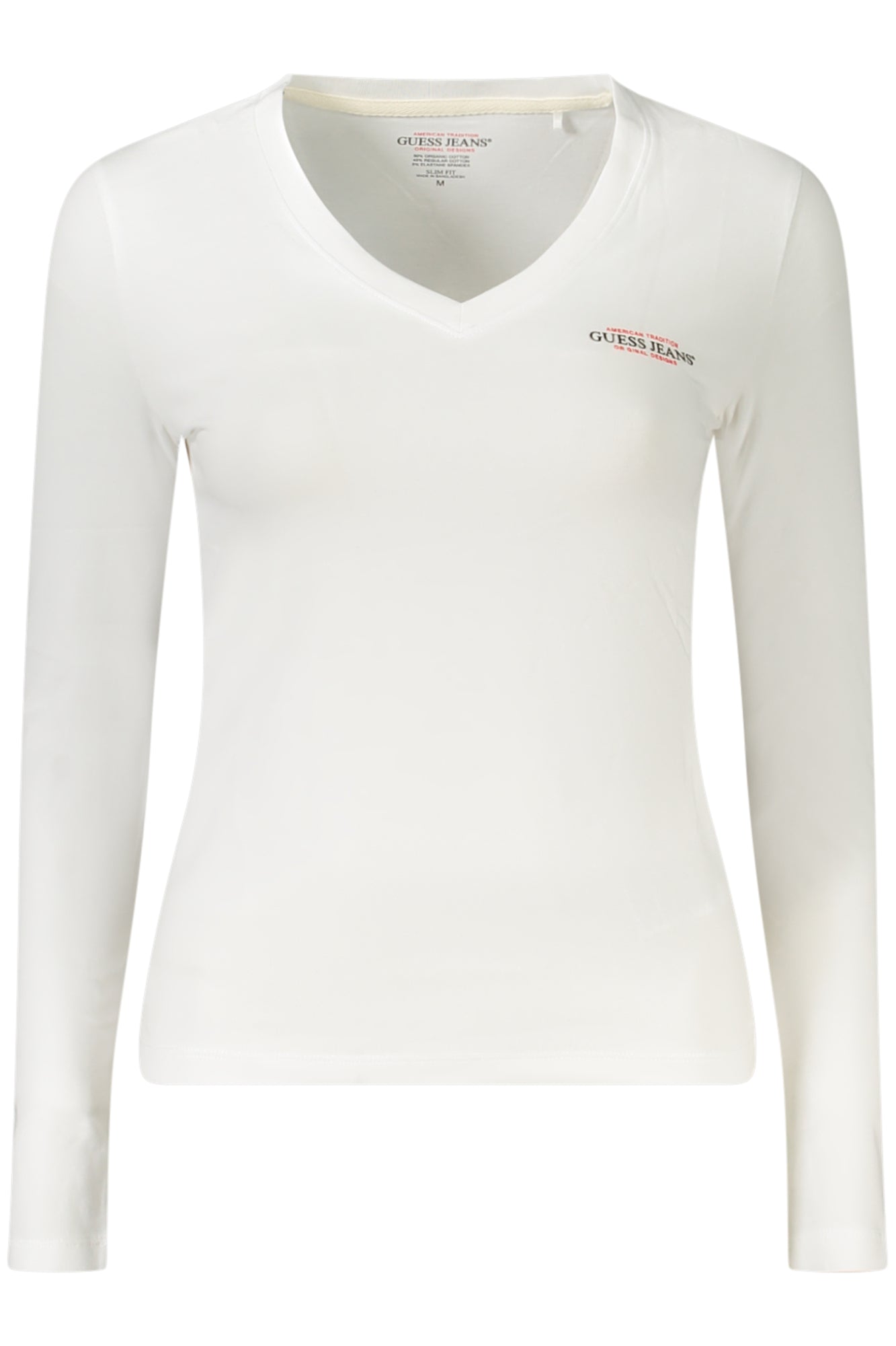 CAMISETA DE MANGA LARGA PARA MUJER GUESS JEANS BLANCA 