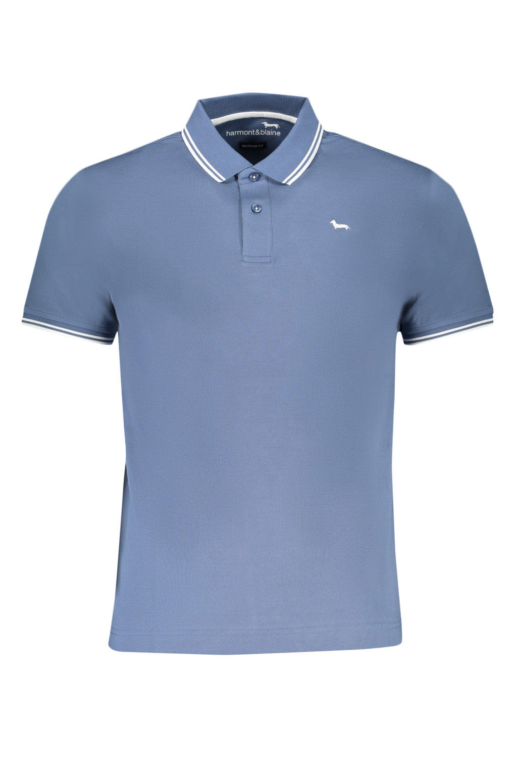 HARMONT & BLAINE POLO MANICHE CORTE UOMO BLU