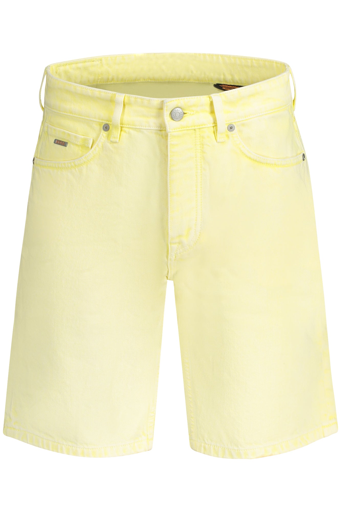 HUGO BOSS MEN'S YELLOW JEANS SHORTS 