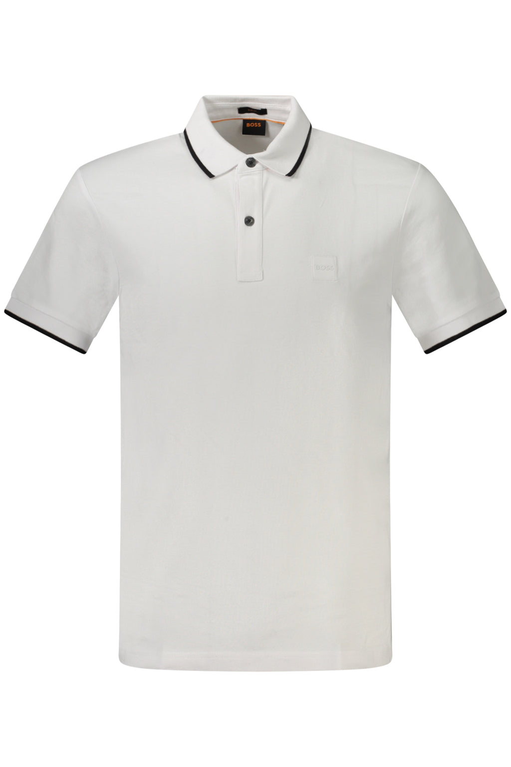 HUGO BOSS POLO MANICHE CORTE UOMO BIANCO