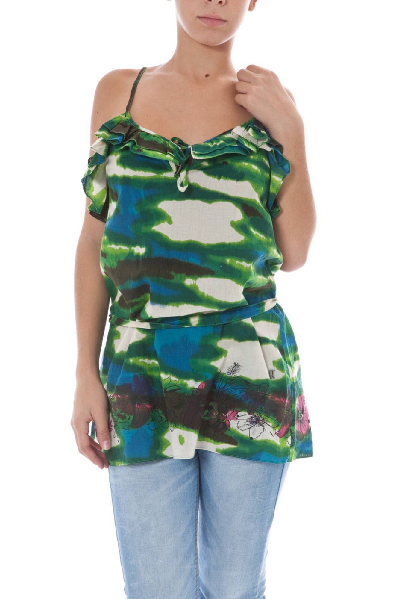 CAMISETA DE TIRANTES VERDE PARA MUJER JOHN GALLIANO 