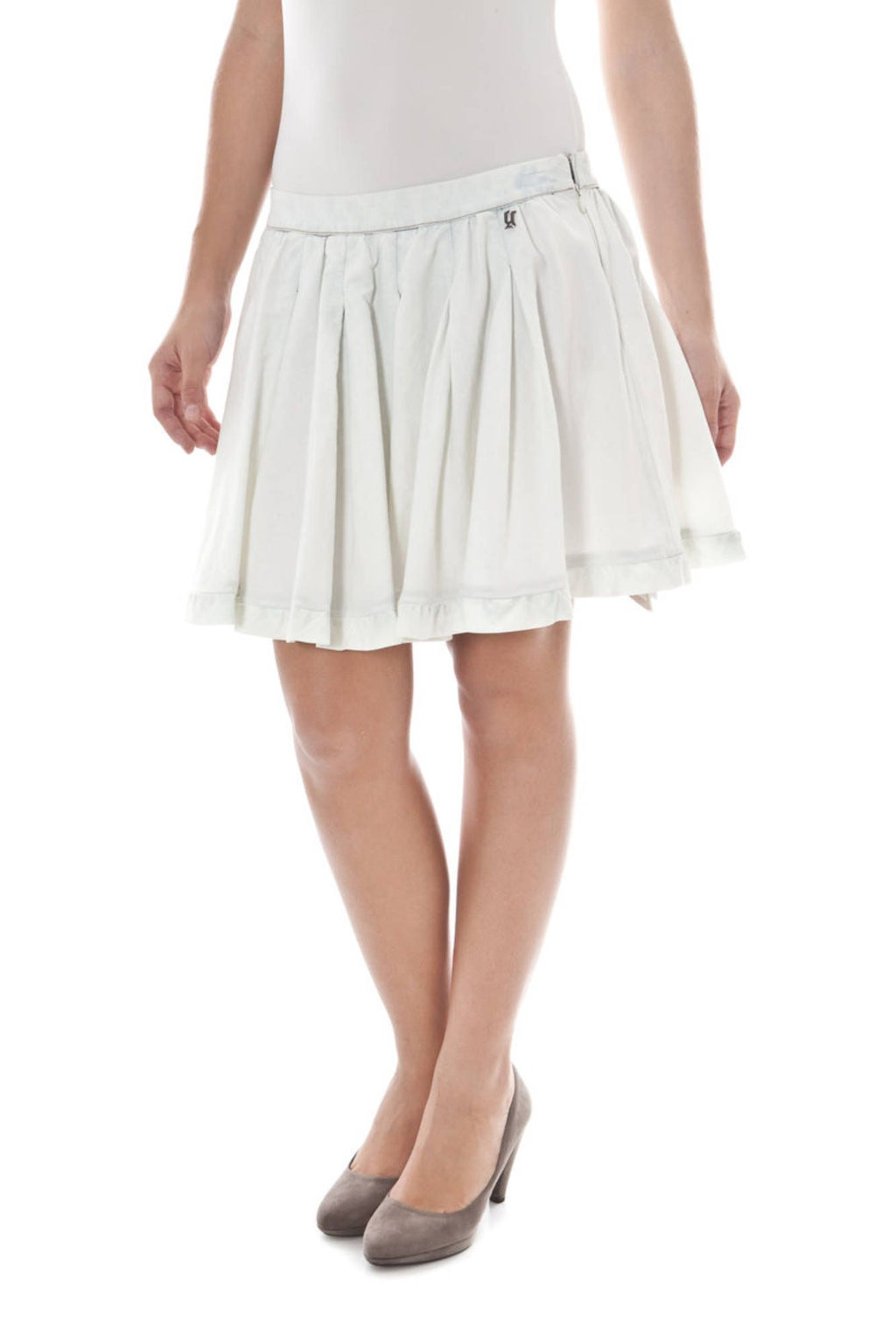 JOHN GALLIANO WOMEN'S SHORT SKIRT WHITE 