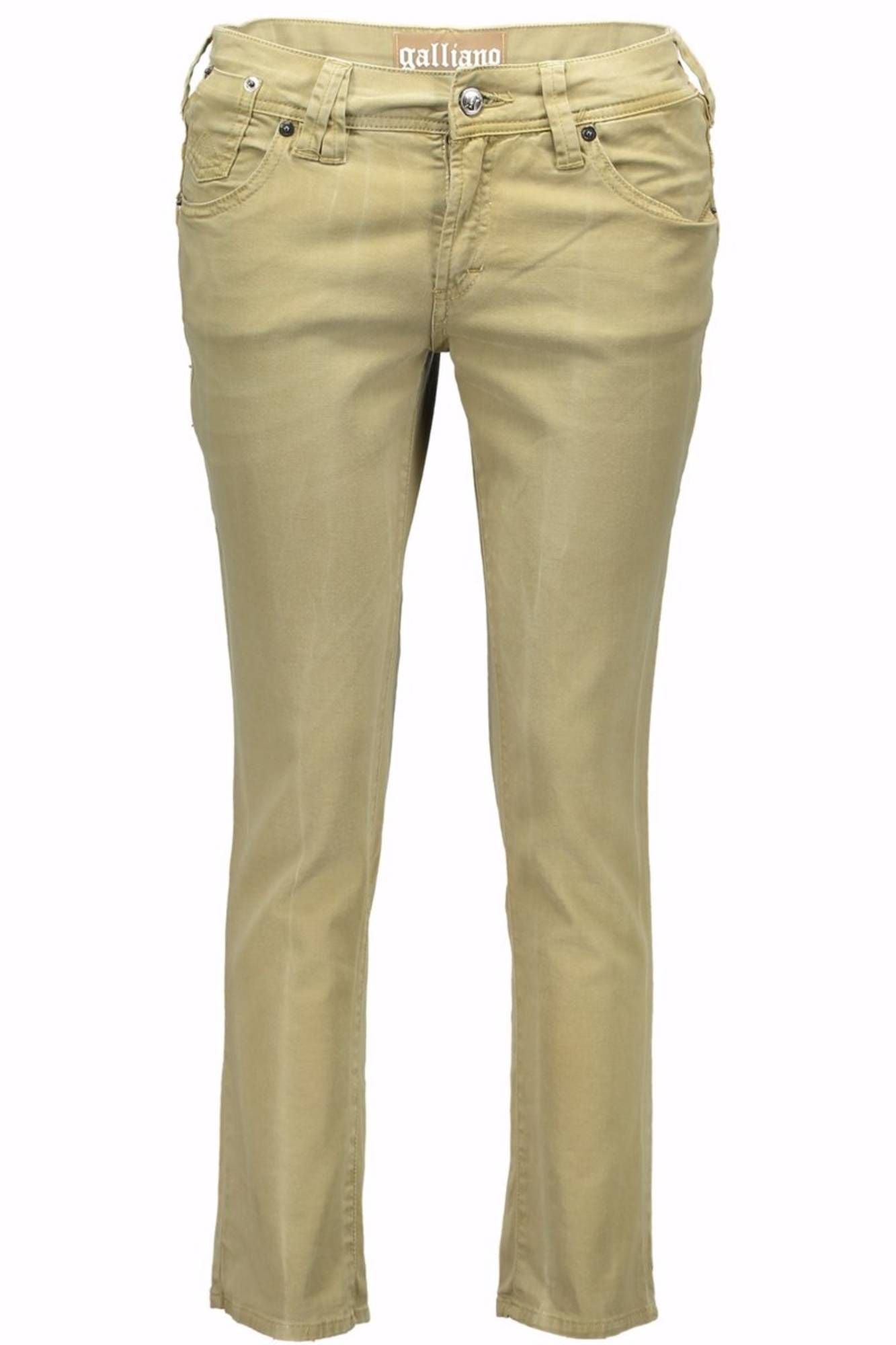 JOHN GALLIANO WOMEN'S GREEN PINOCCHIETTO TROUSERS 