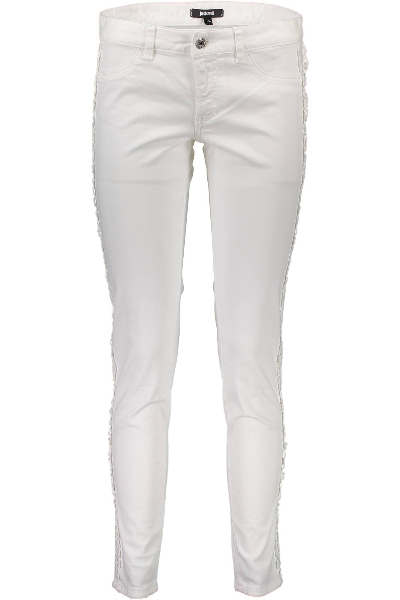 JUST CAVALLI WOMEN'S WHITE TROUSERS 