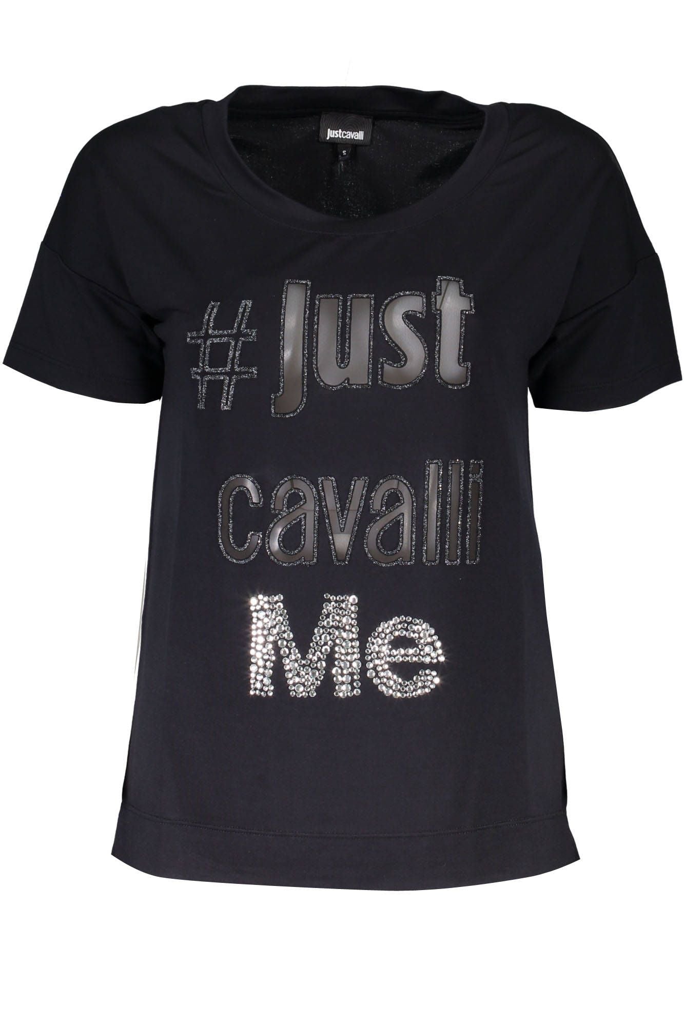 CAMISETA DE MANGA CORTA MUJER JUST CAVALLI NEGRA 