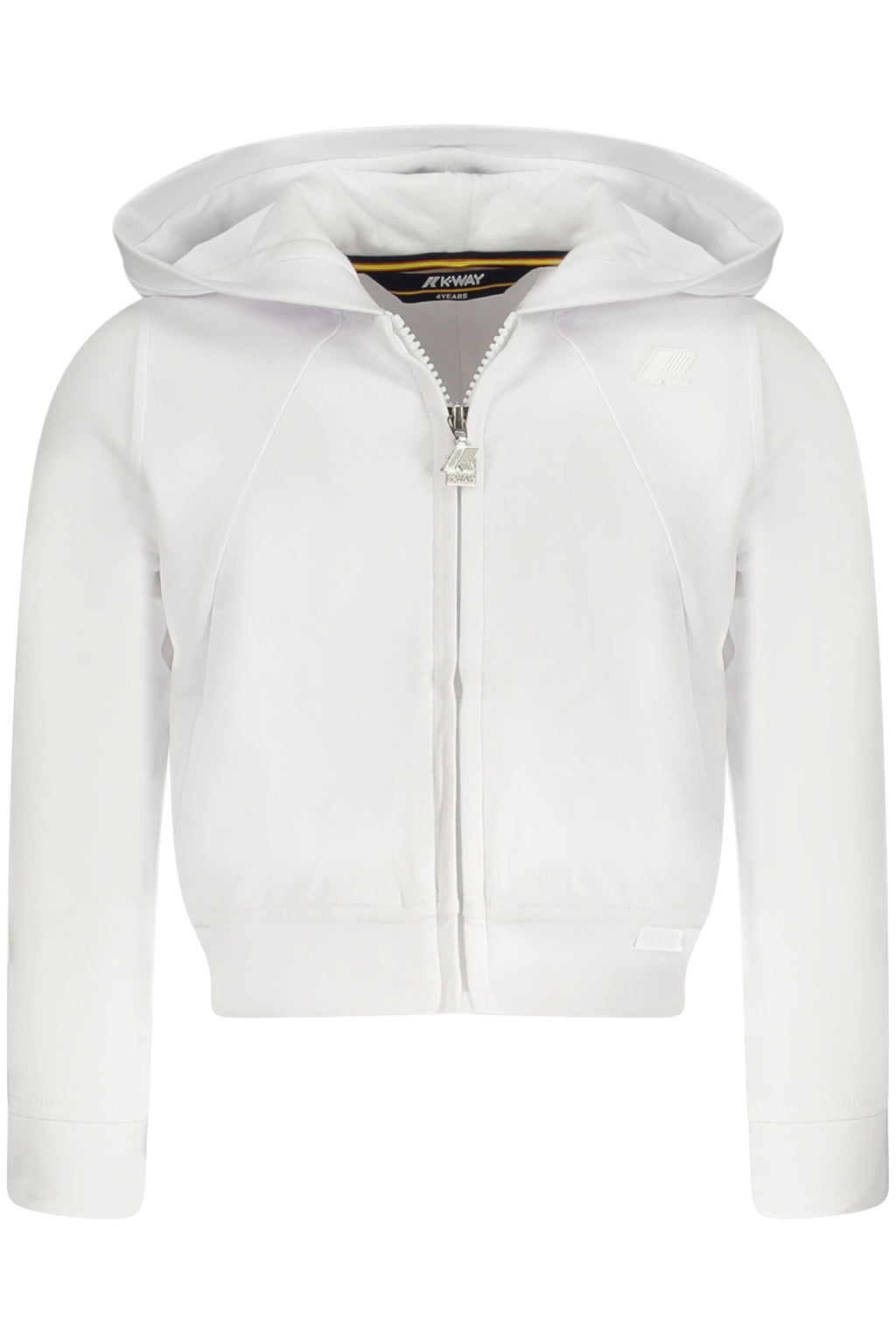 SUDADERA K-WAY CON CREMALLERA PARA NIÑA, BLANCA 