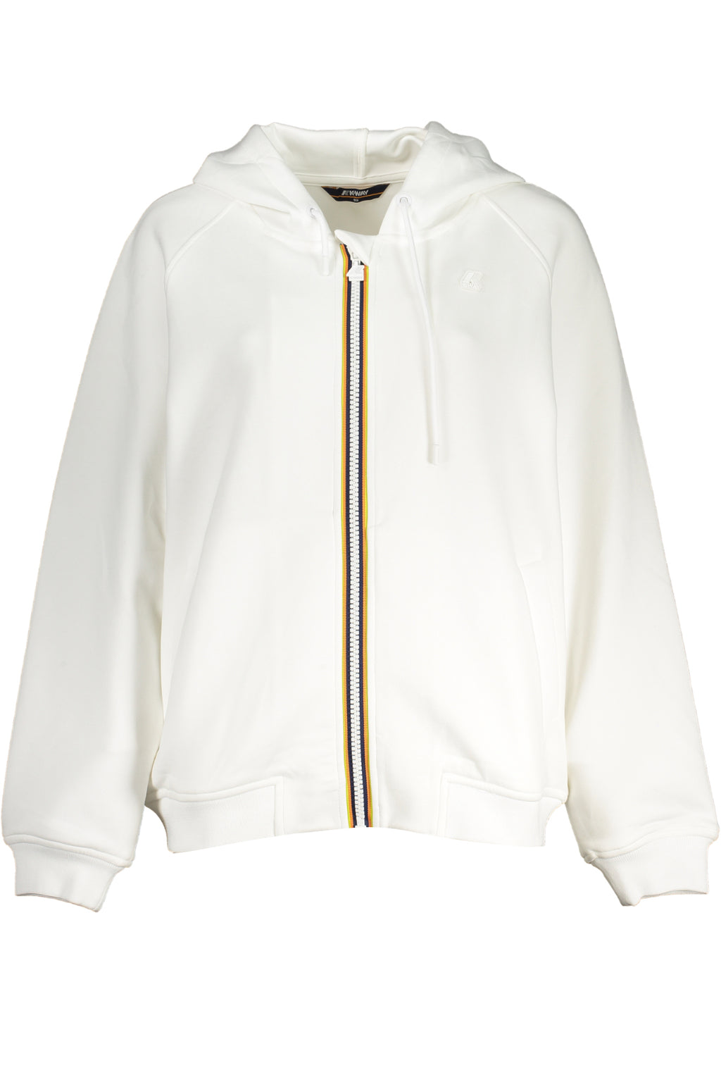 K-WAY WOMEN'S WHITE ZIP-UP SWEATSHIRT 