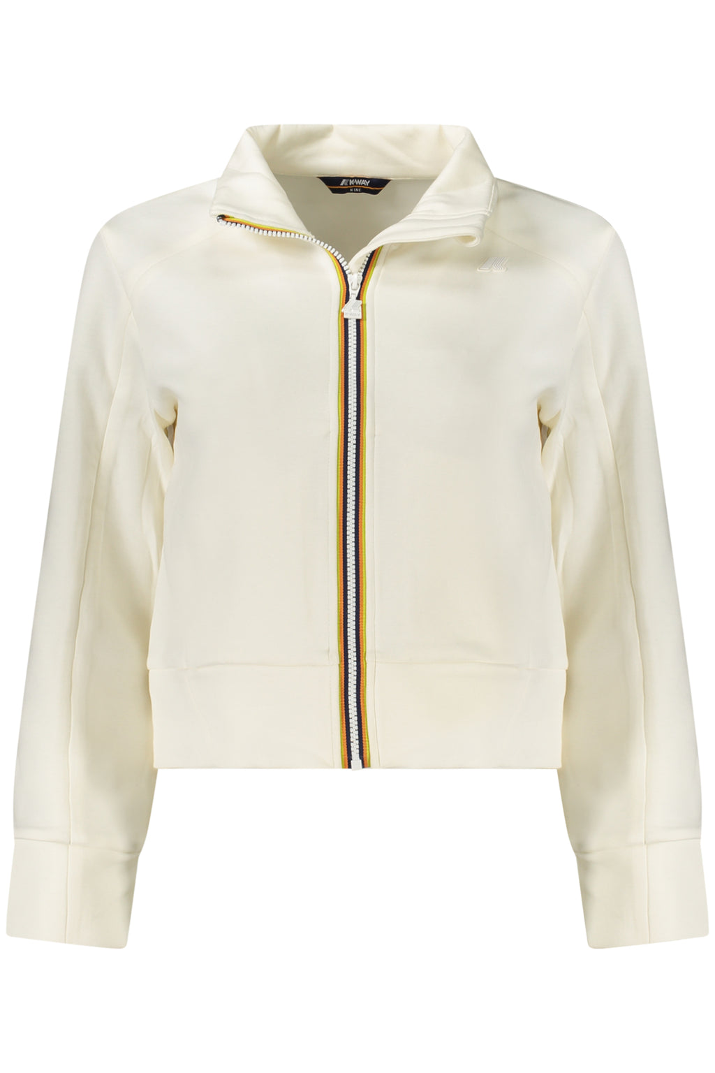 K-WAY WOMEN'S WHITE ZIP-UP SWEATSHIRT 