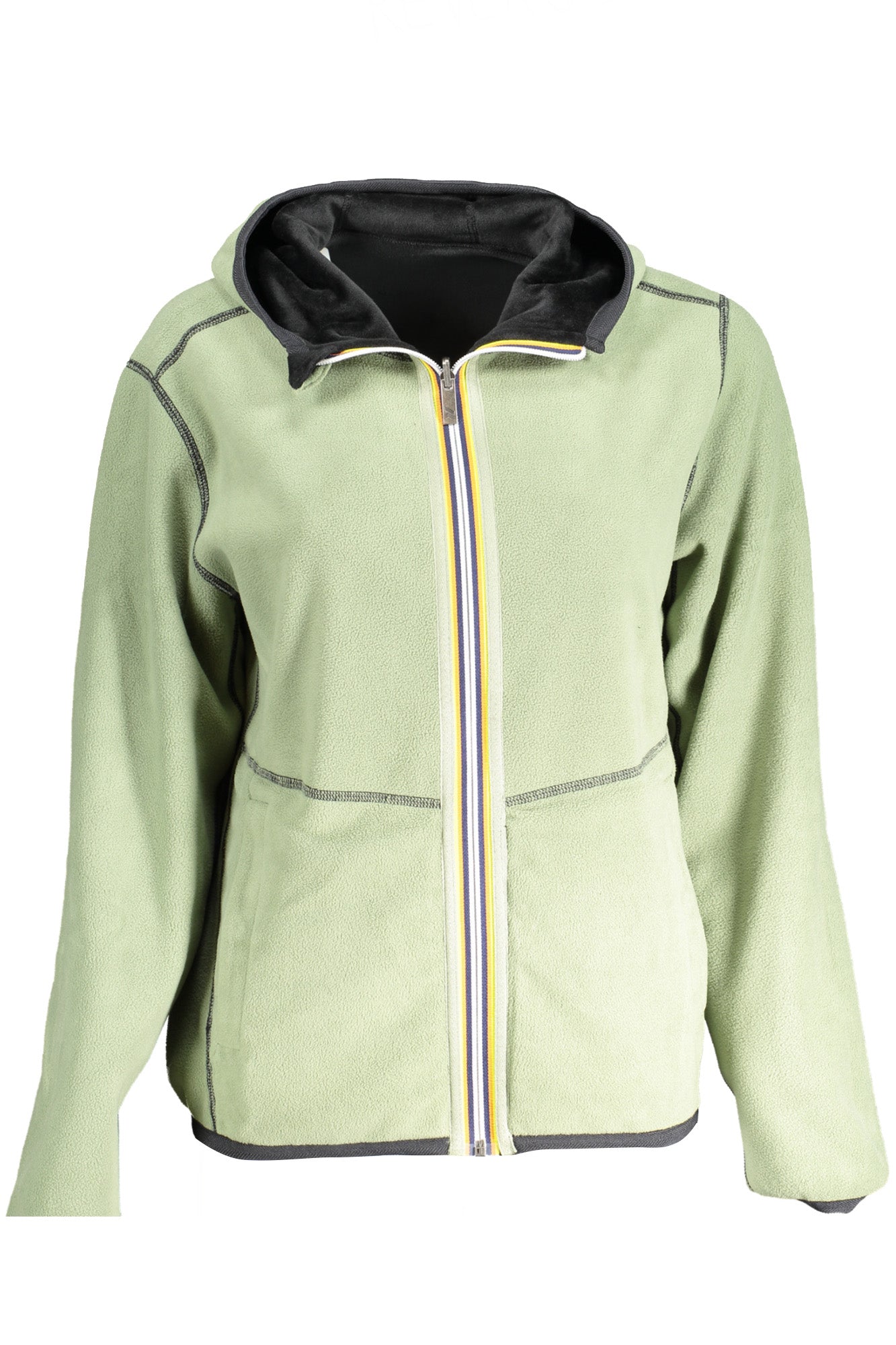 K-WAY WOMEN'S BLACK ZIP-UP SWEATSHIRT 