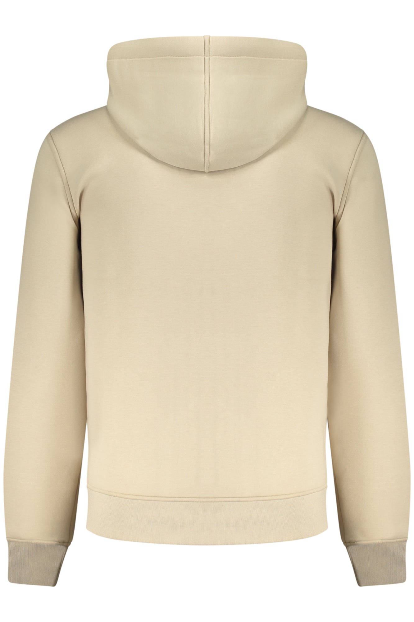 K-WAY MEN'S BEIGE ZIP-UP SWEATSHIRT