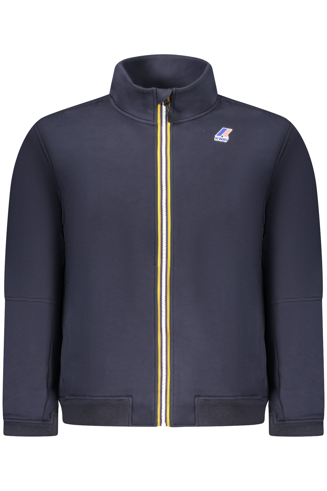 K-WAY MEN'S BLUE ZIP-UP SWEATSHIRT 
