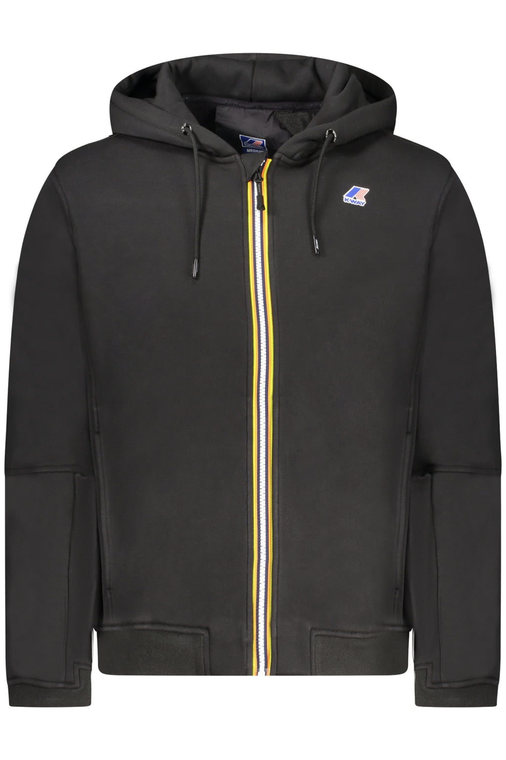 K-WAY MEN'S BLACK ZIP-UP SWEATSHIRT 