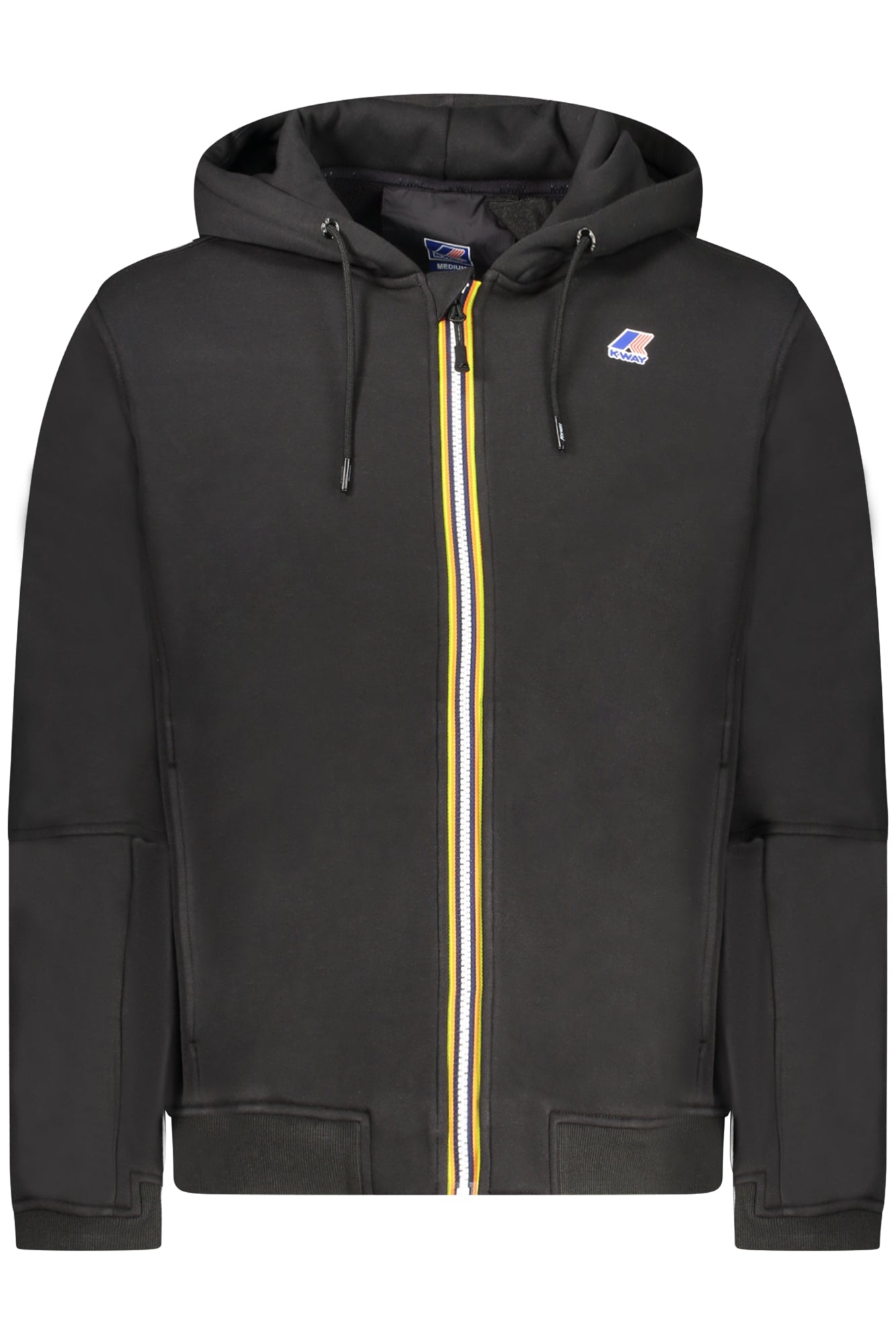 K-WAY MEN'S BLACK ZIP-UP SWEATSHIRT 
