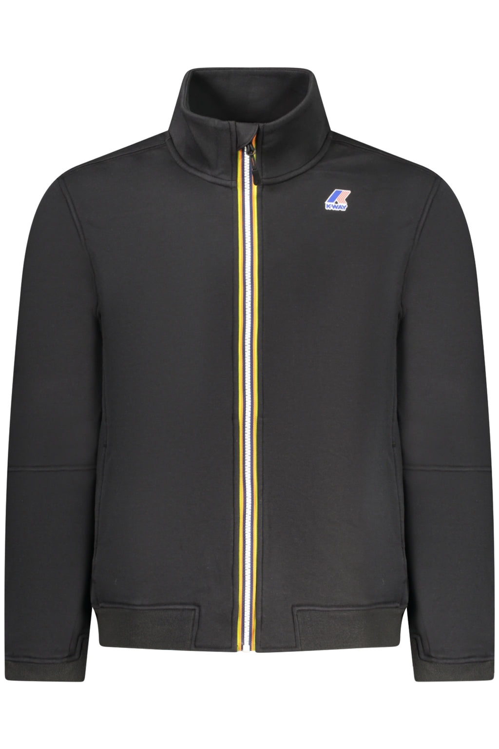 K-WAY MEN'S BLACK ZIP-UP SWEATSHIRT 