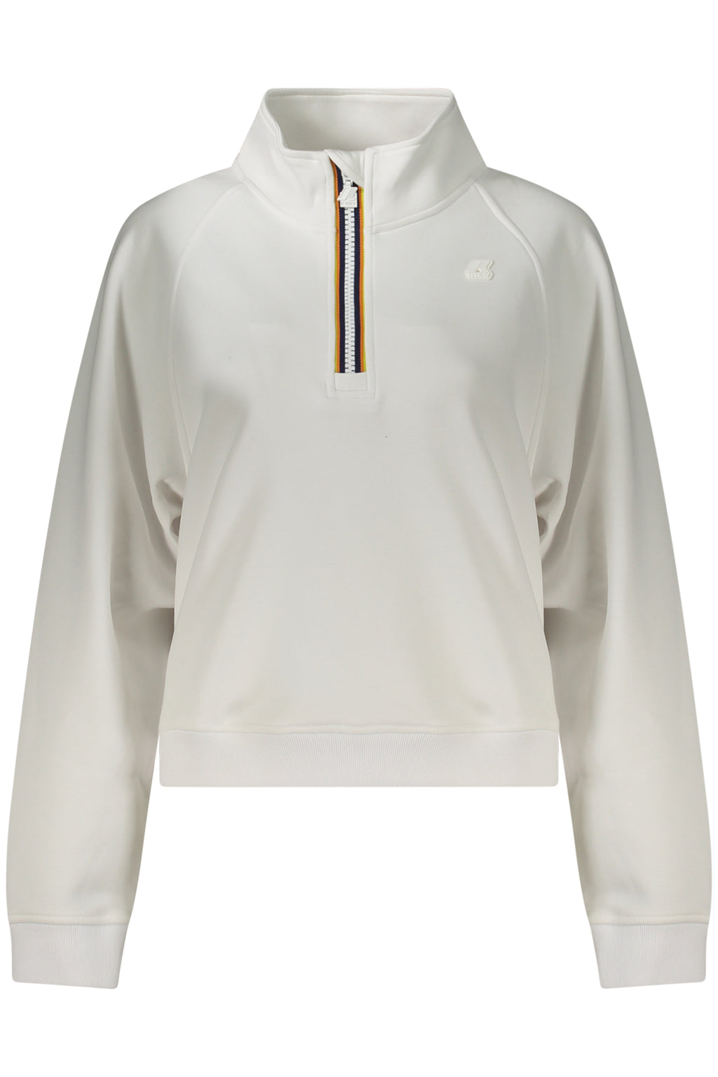 SUDADERA BLANCA CON CREMALLERA K-WAY PARA MUJER 