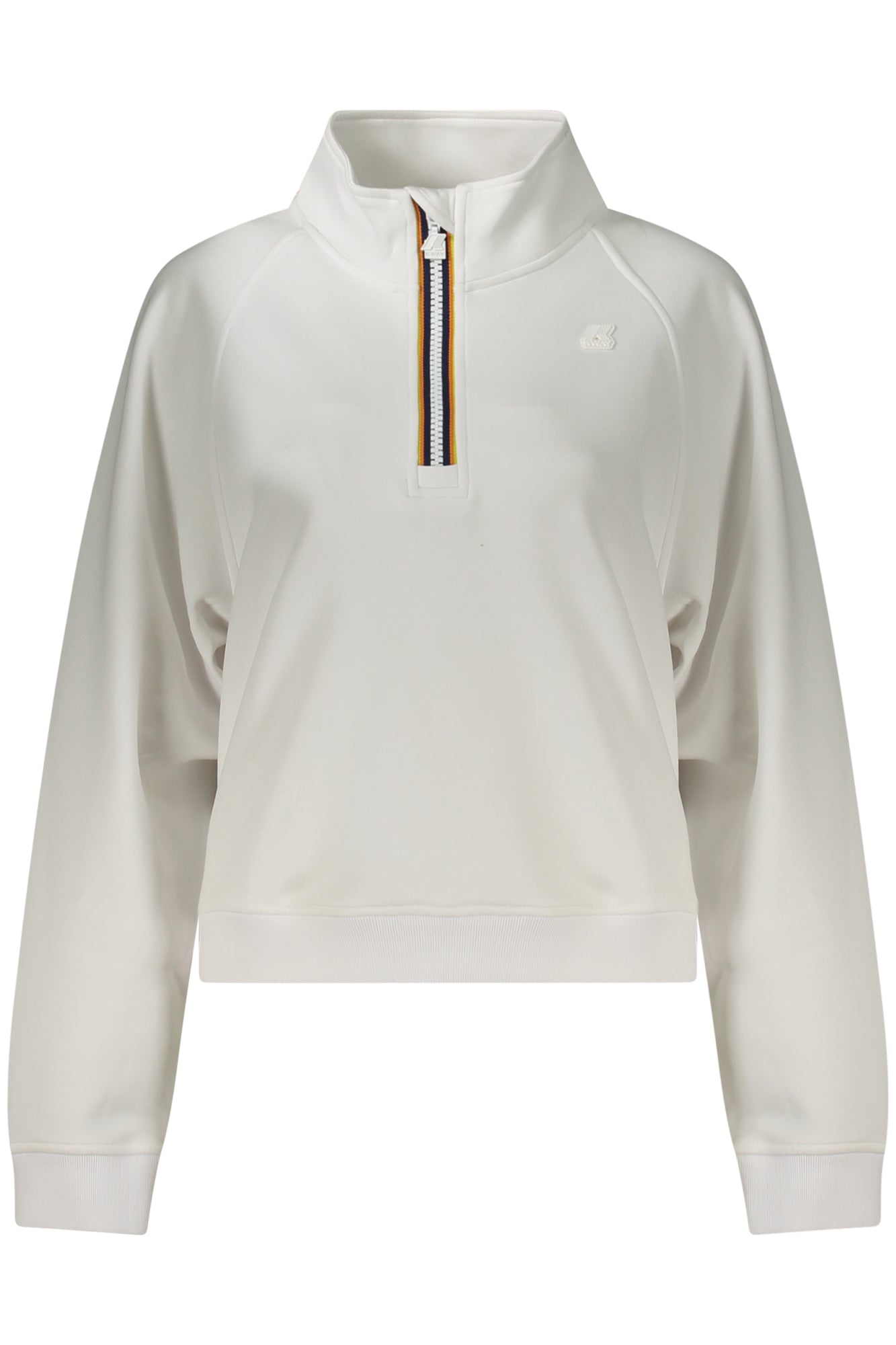 SUDADERA BLANCA CON CREMALLERA K-WAY PARA MUJER 