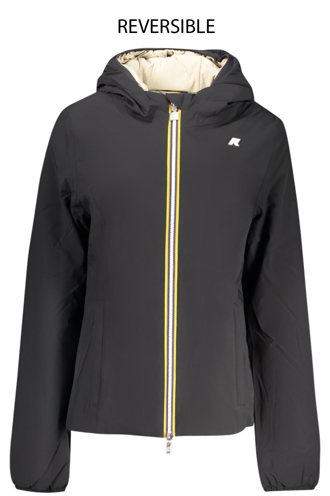 CHAQUETA NEGRA DE MUJER K-WAY 